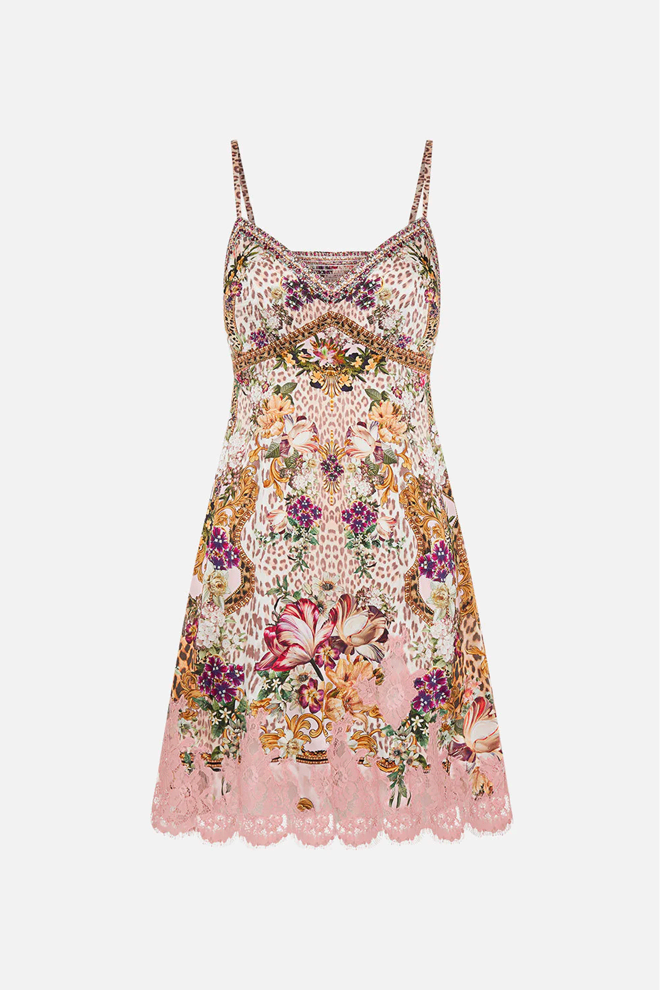 Unleash your wild side with the Bambino Bliss Short Slip Dress from Camilla