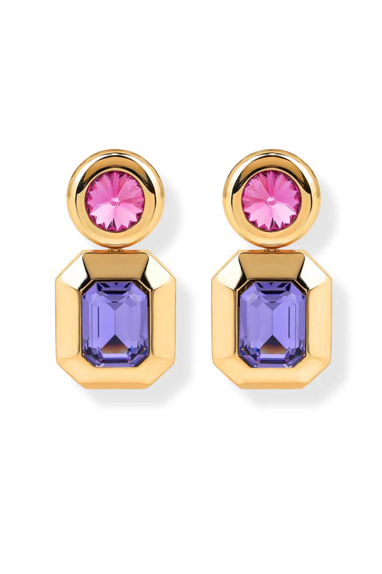 Vendome Cocktail Pink & Purple Earrings