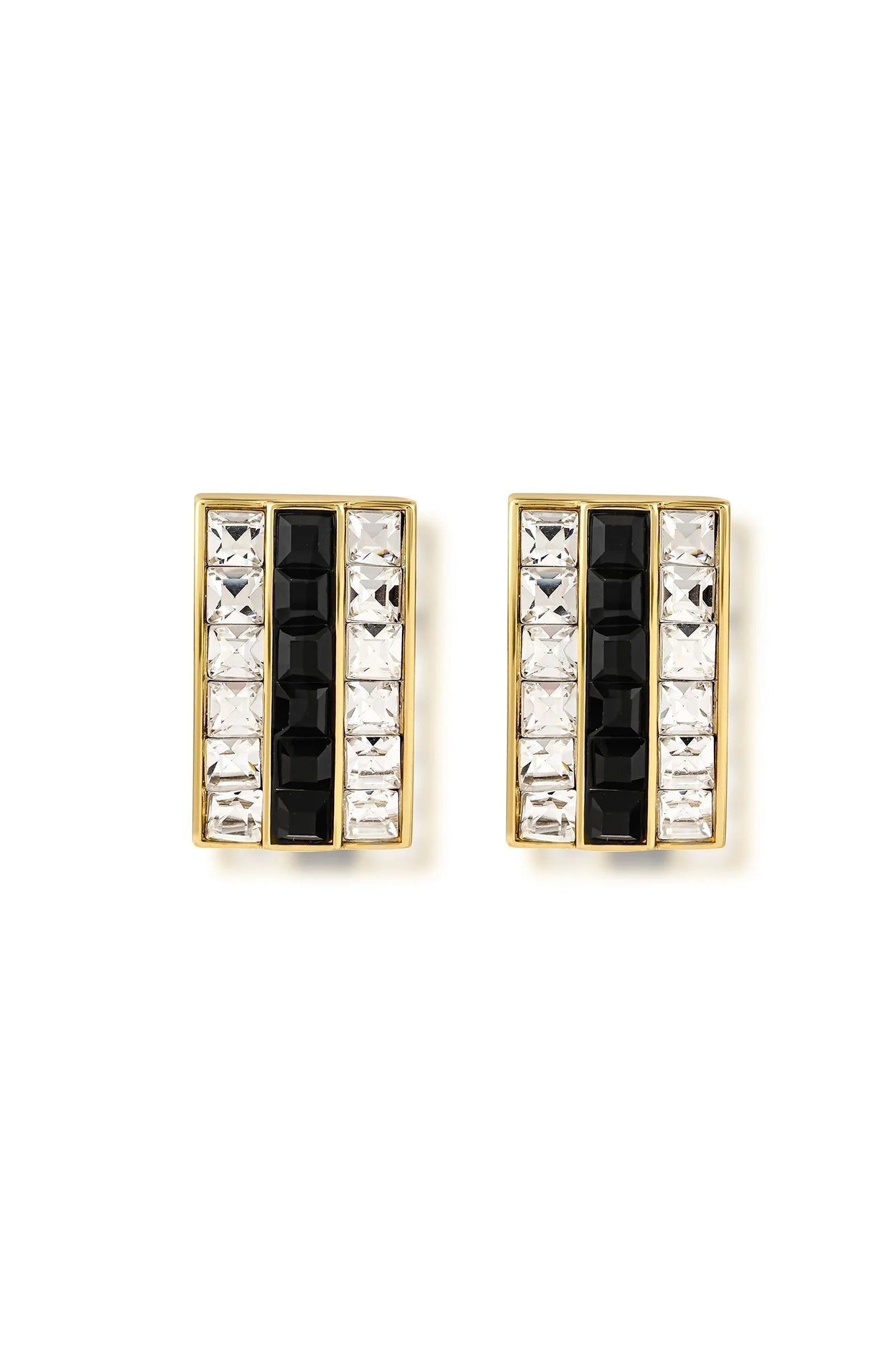 MARGARITA ON THE ROCKS Black & White Earrings