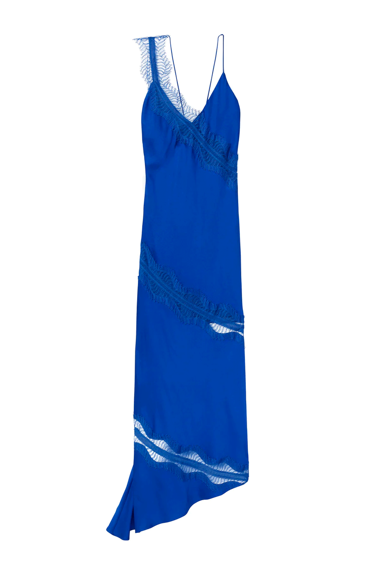 Make a statement in the Soleil Dress from A.L.C. Crafted from a light and fluid silky fabric in a vivid cobalt blue hue, 