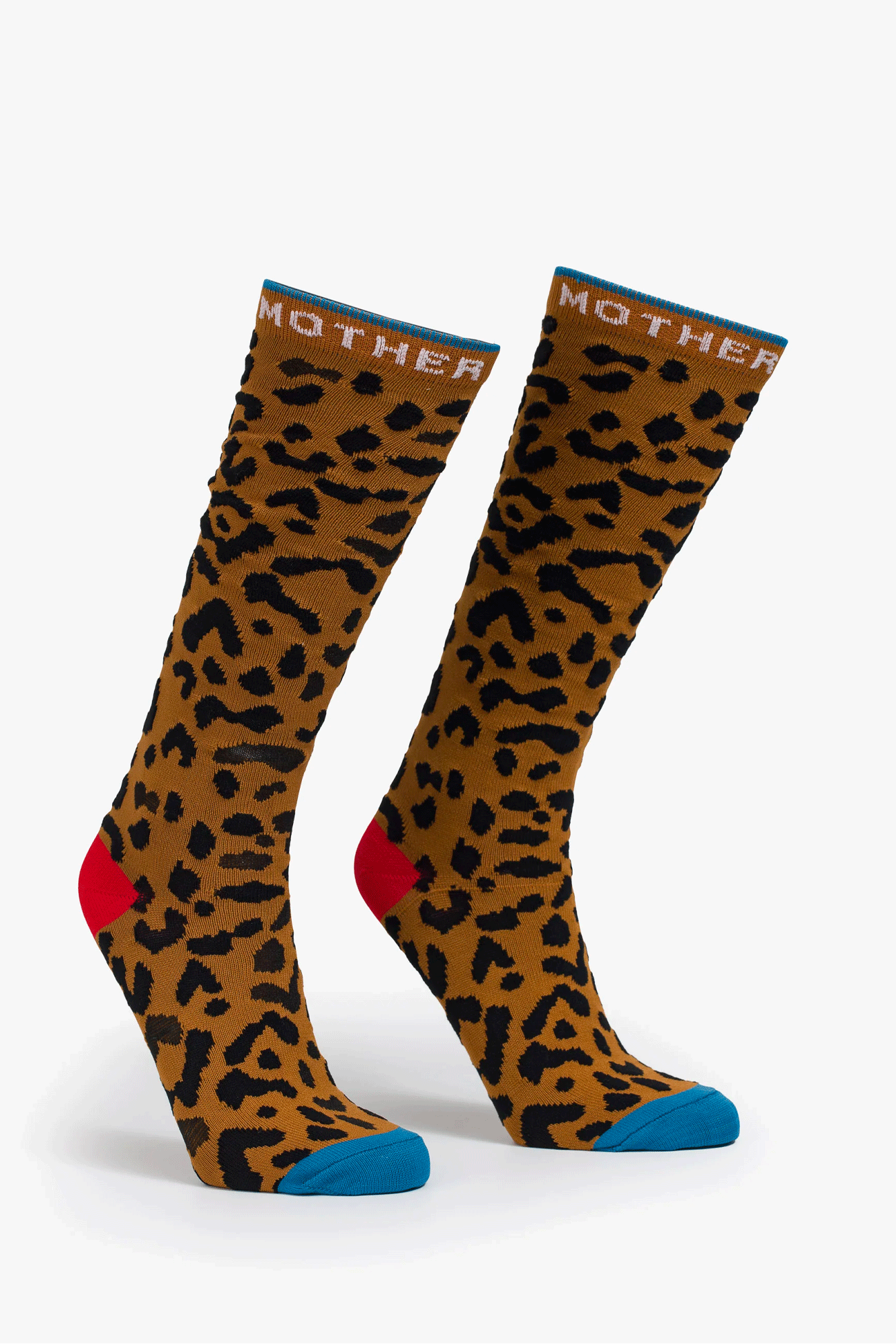 These high performance tube socks from Mother feature a stylish leopard print and bold lettering, adding a unique flair to any wardrobe. Crafted from durable fabrics, they provide maximum comfort, allowing you to take on life's challenges with ease.