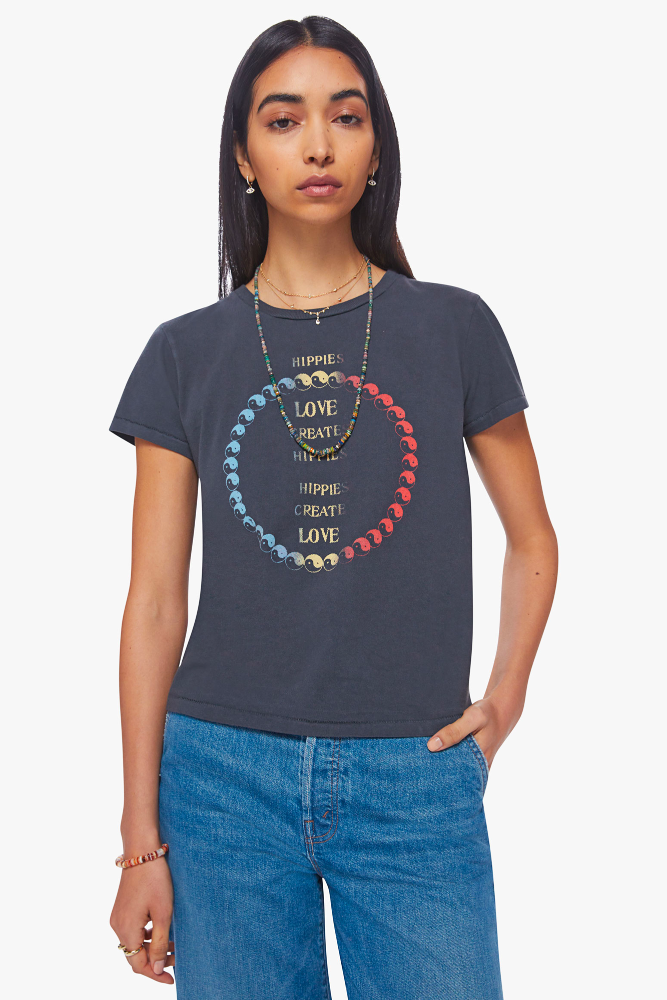 The Lil Goodie Goodie is a casual T-shirt from Mother. Pair with a Mother jean for a great weekend look. 