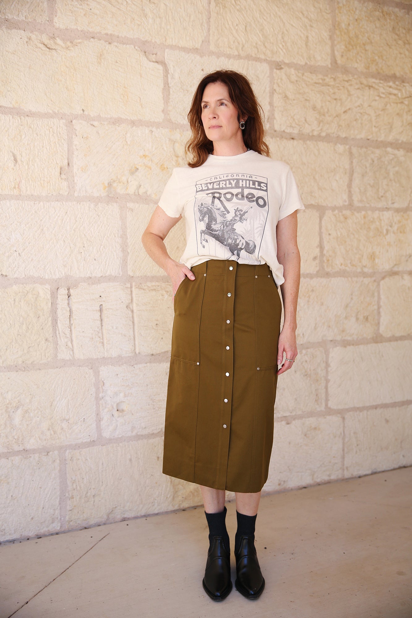 Hannah Skirt Olive Green