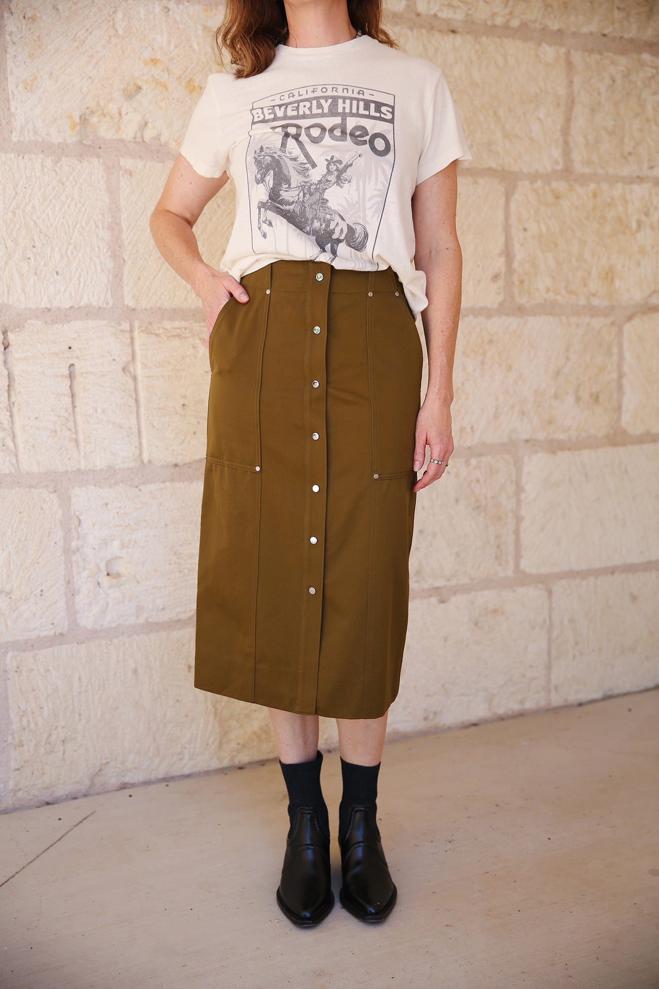 Hannah Skirt Olive Green