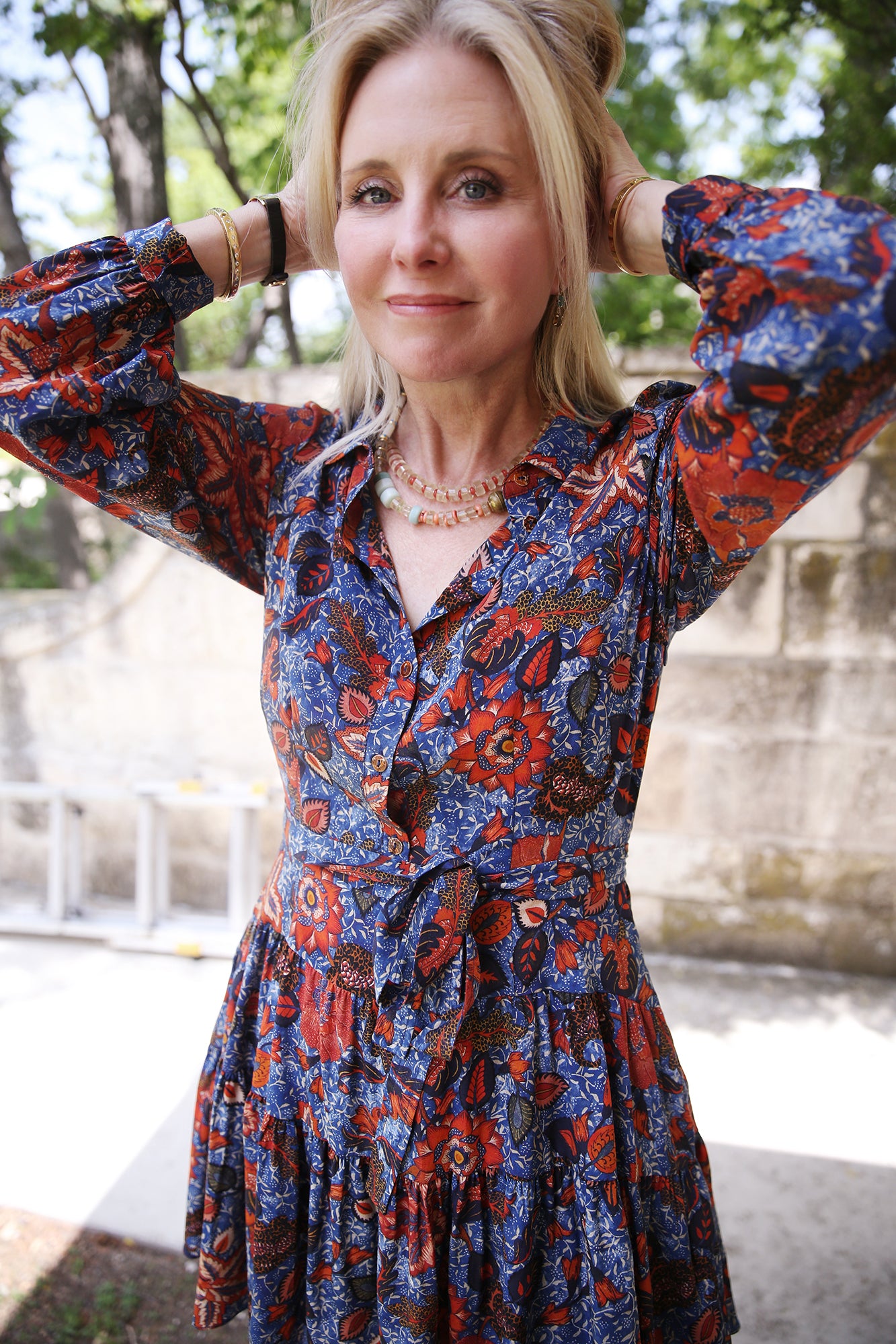 Aliya Painted Silk Dress