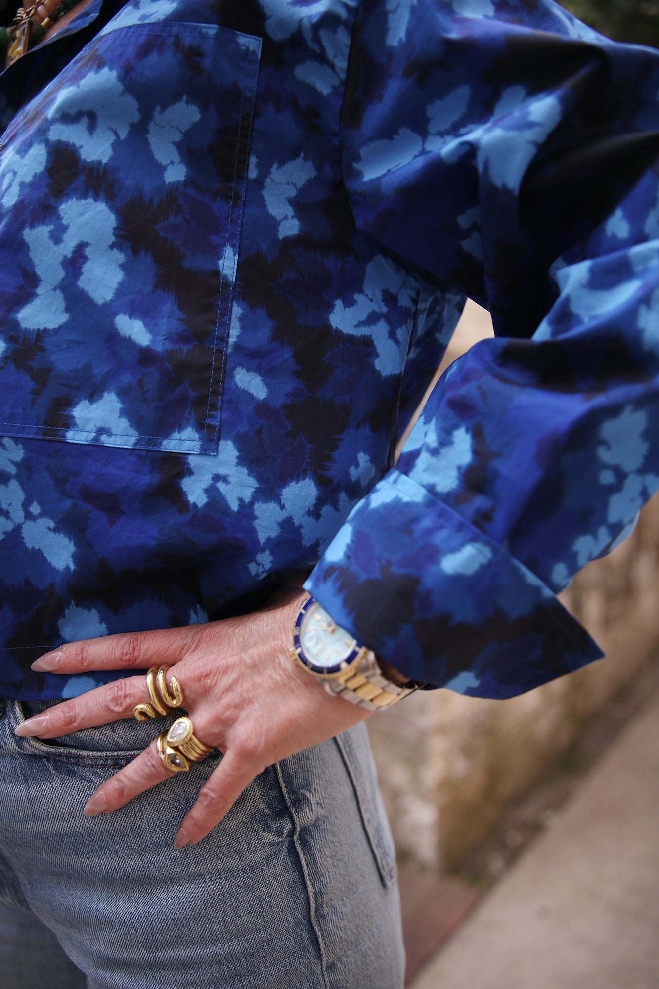Aria Ikat Floral Blouse
