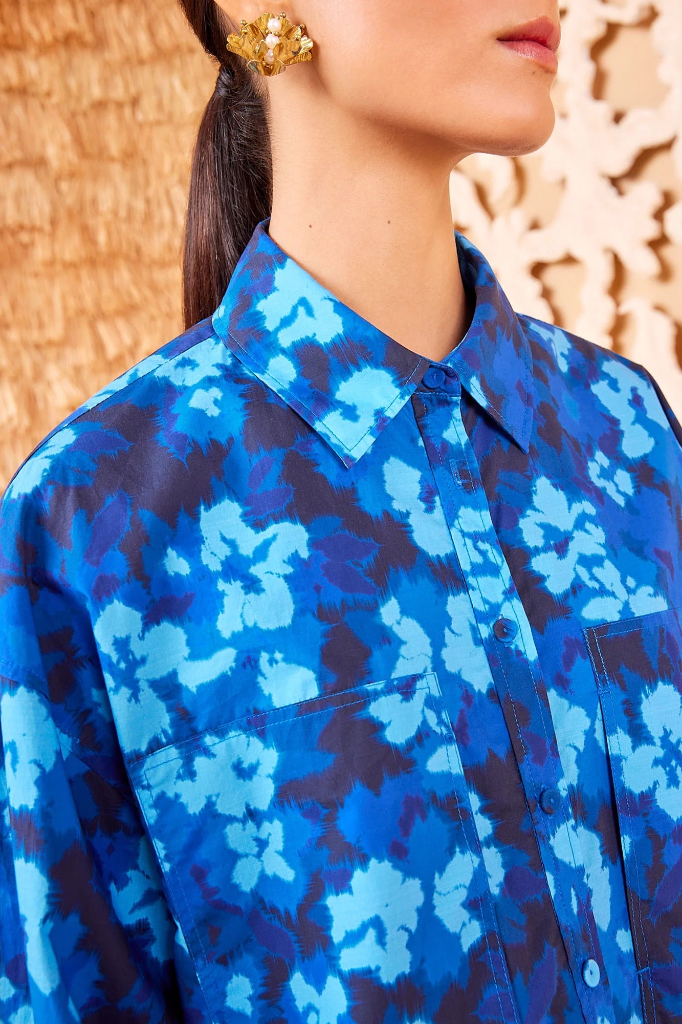 Aria Ikat Floral Blouse