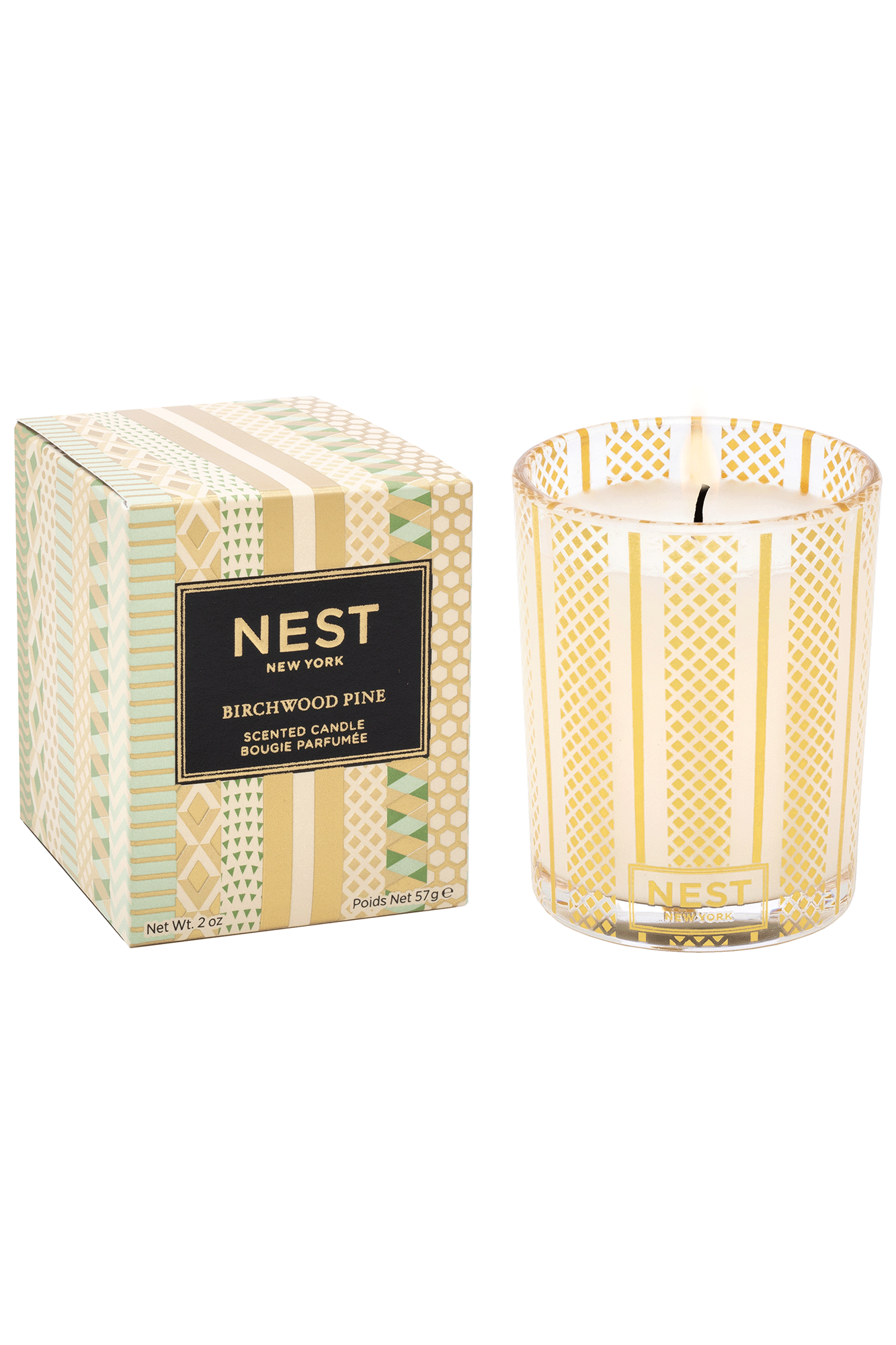 Bring the fresh scent of a winter forest into your home with our Birchwood & Pine Votive Candle from Nest. This bestselling fragrance is crafted from a blend of white pine, fir balsam, and birchwood, layered over a warm base of amber and musk. Refresh your home and relax in the inviting aroma of nature.