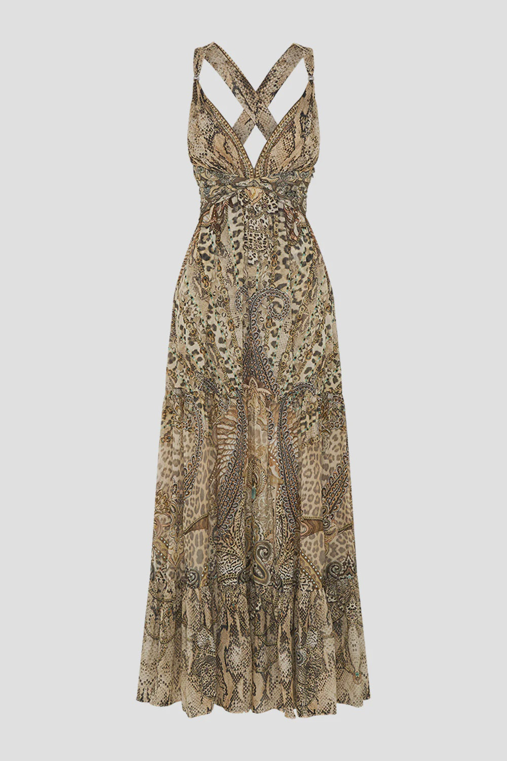 Bead Strap Gathered Panel Dress The Throne Room