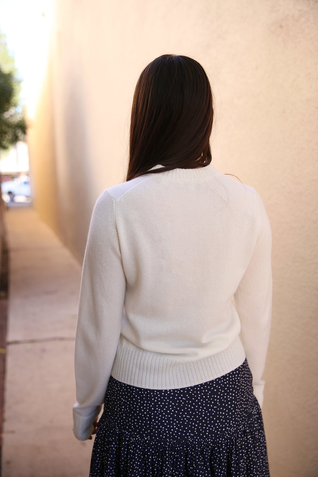 Cashmere Crew Neck Sweater Off White