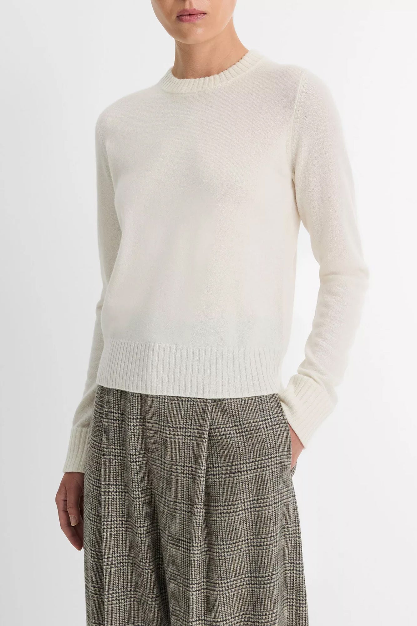 Cashmere Crew Neck Sweater Off White