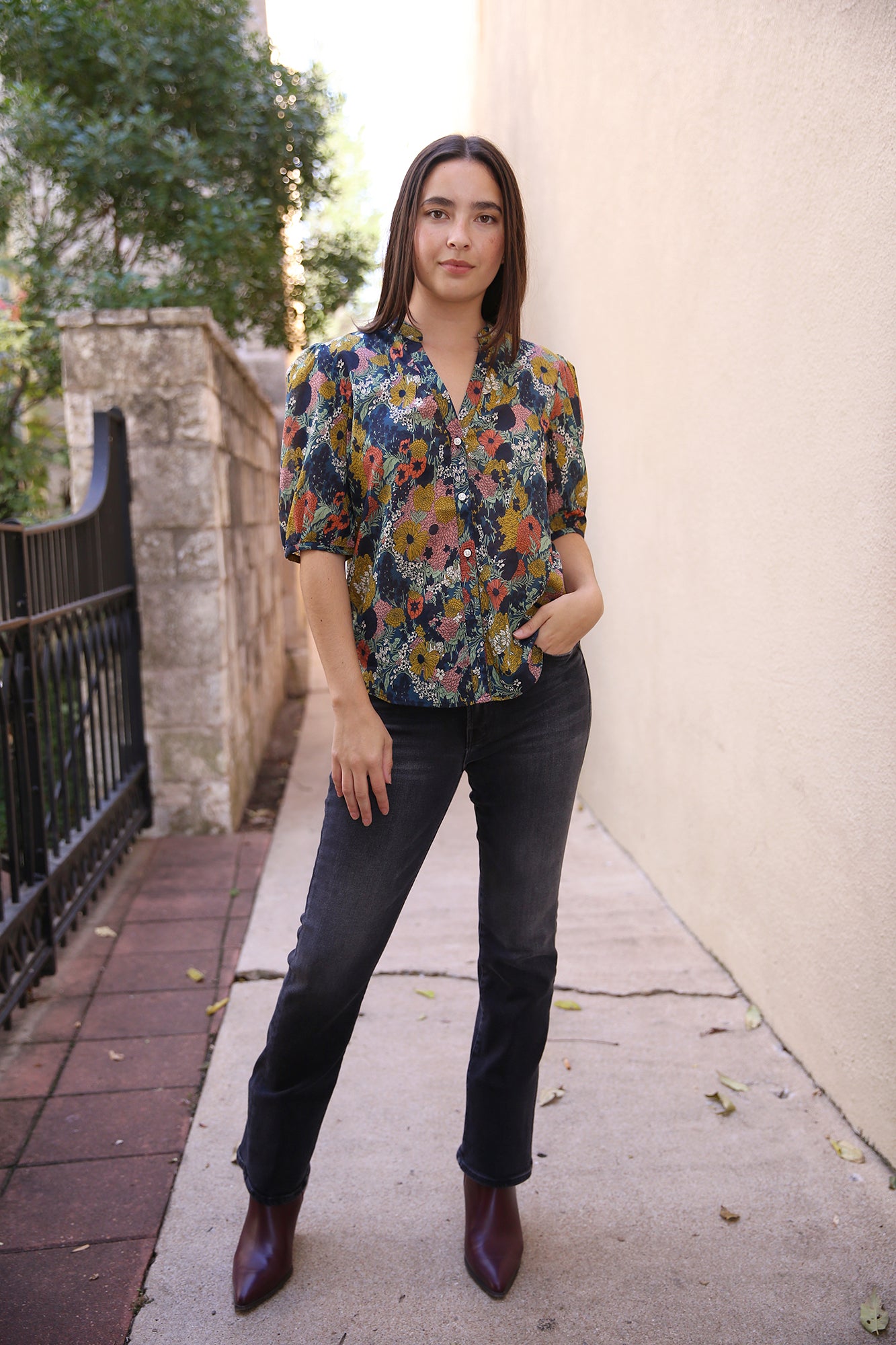 Dakota Blouse Deep Bramble