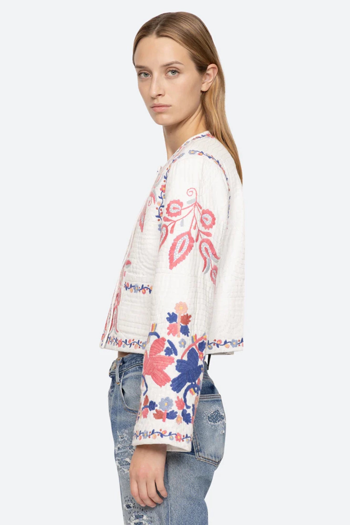 Eevi Embroidered Twill Jacket