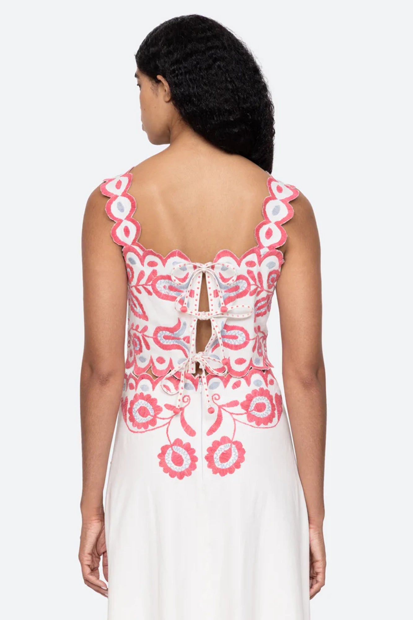 Eevi Embroidered Twill Tank Top