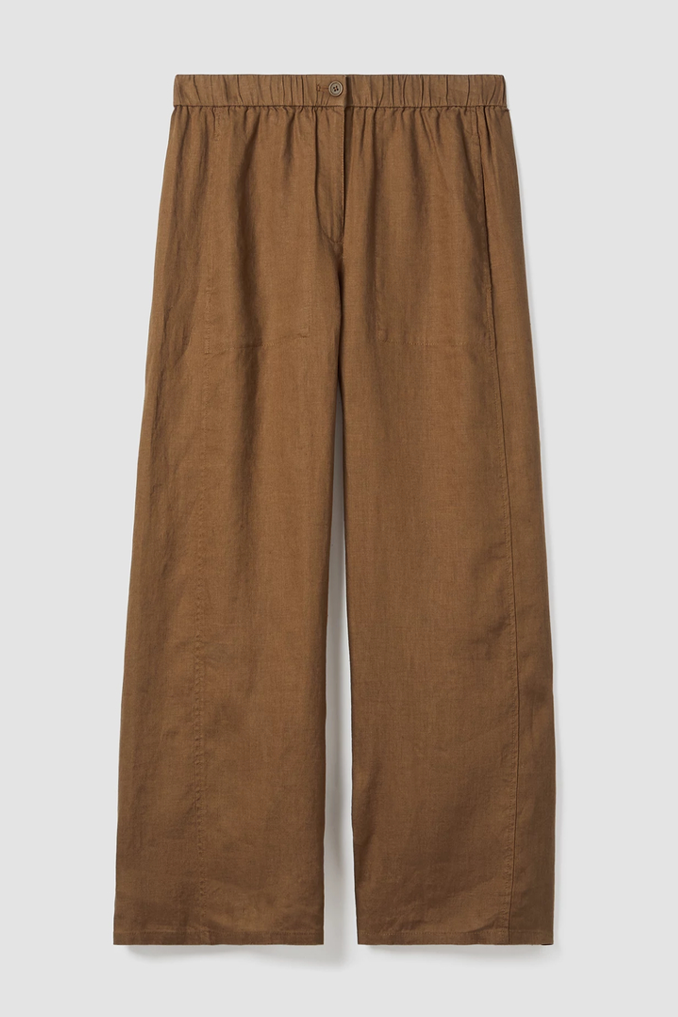 Organic Linen Wide Trouser Pant Bronze