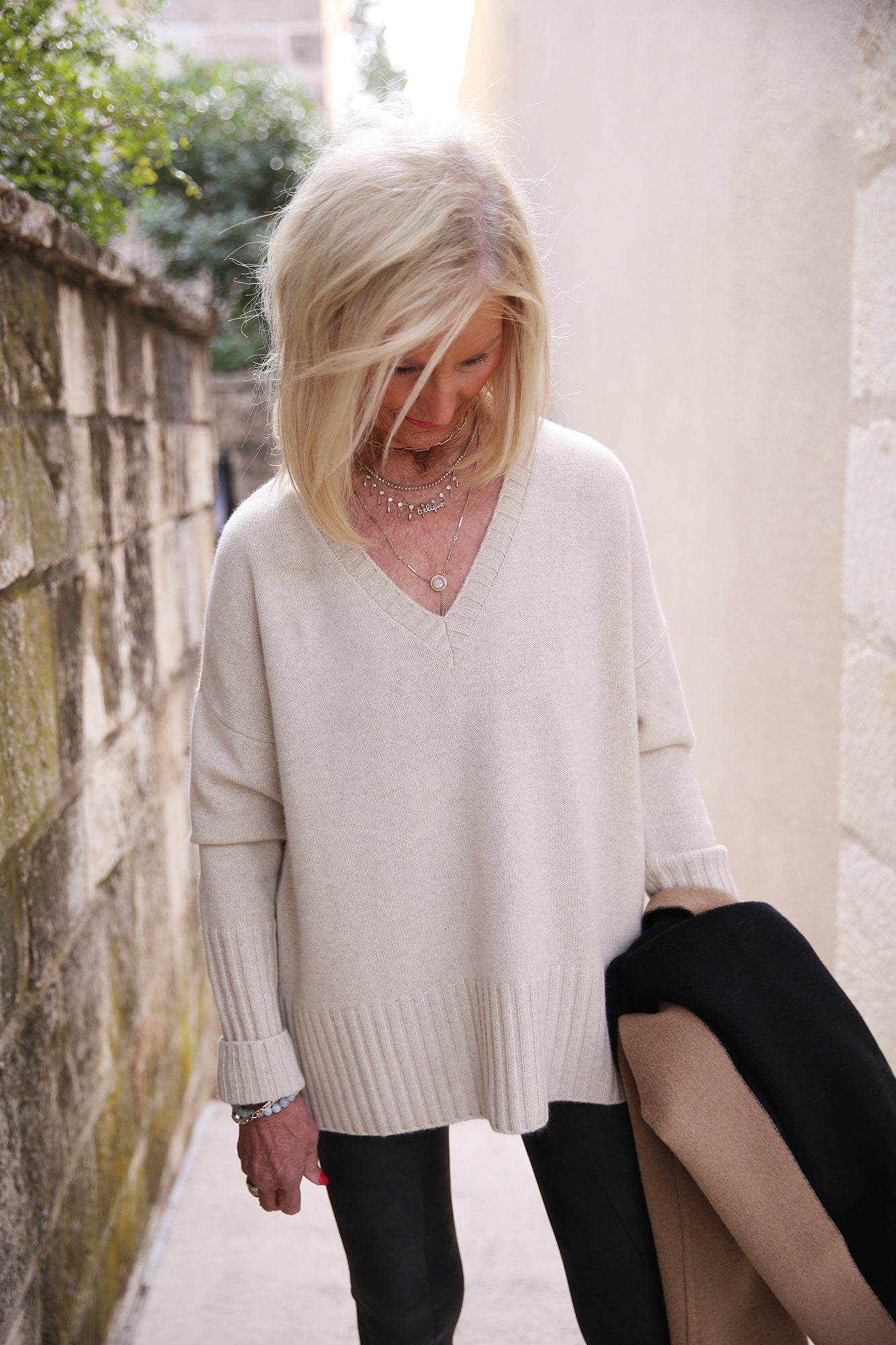 Ella Cashmere V-Neck Sweater