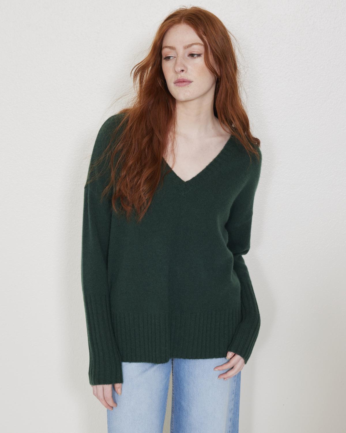 Ella Cashmere V-Neck Sweater