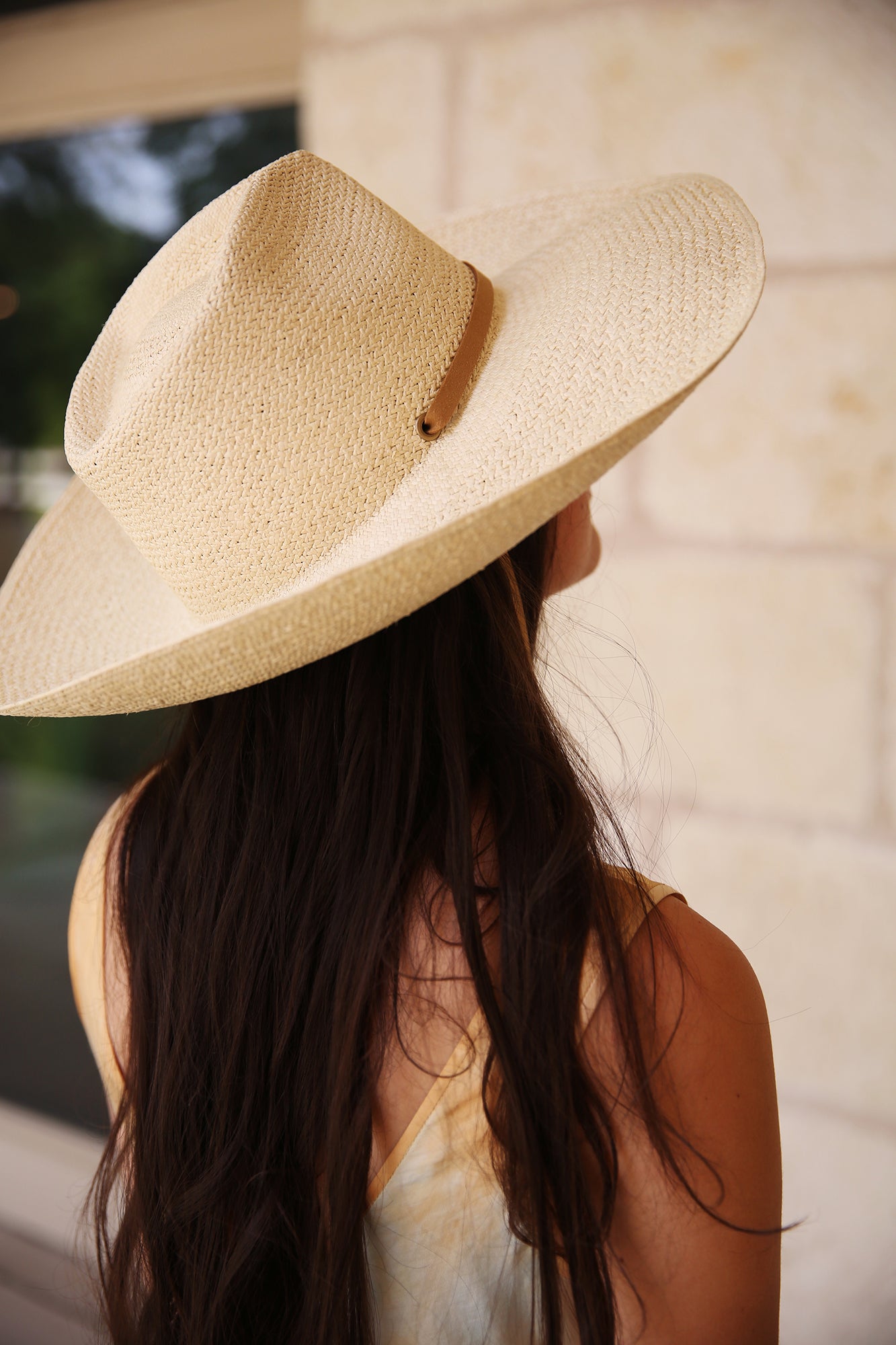 Ember Extra Long Brim Panama Hat Tan