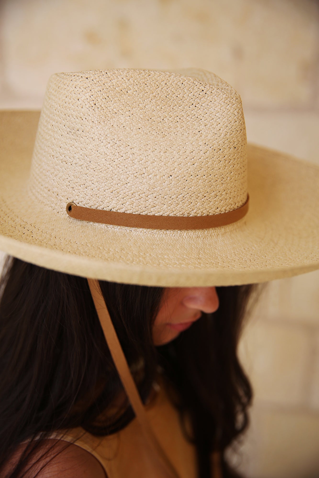 Ember Extra Long Brim Panama Hat Tan