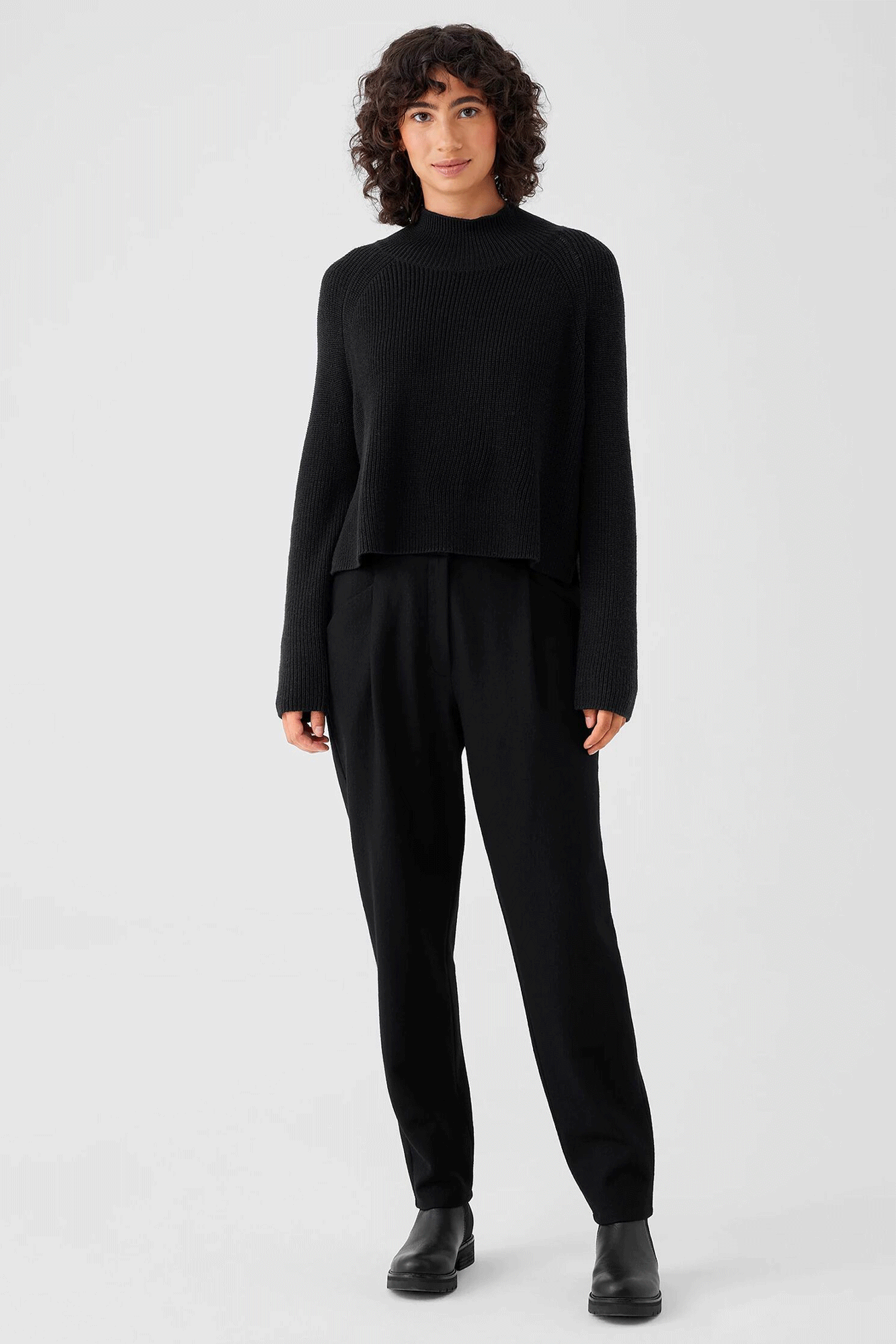 Pleated Taper Ankle Trouser