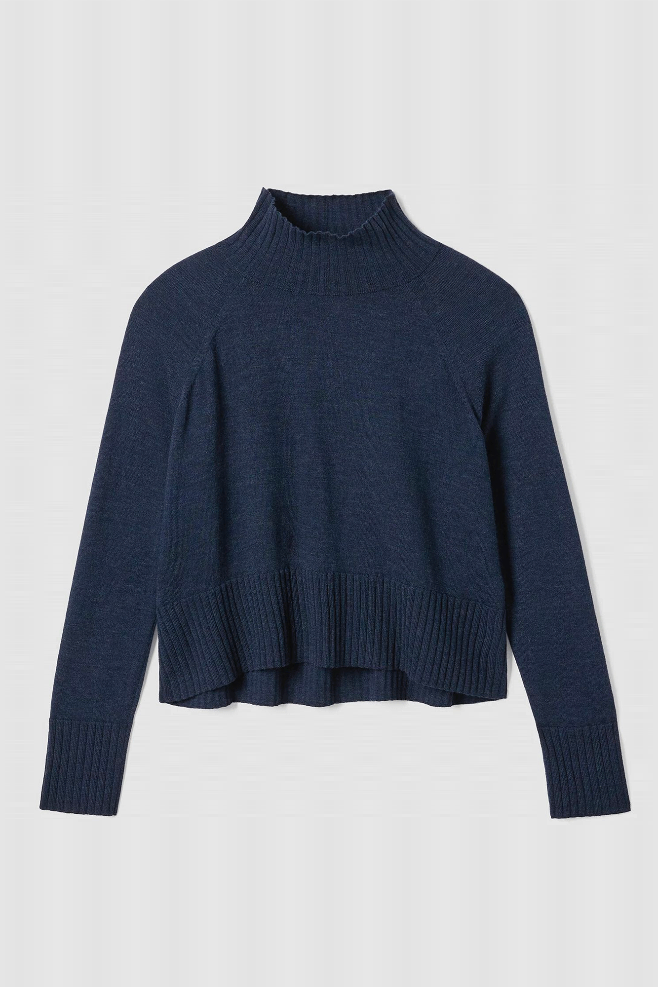Experience comfort and style with this timeless Turtleneck Sweater from Eileen Fisher. Crafted with breathable merino wool, it features ribbed details and a stylish cropped length. Enjoy the feel of regenerative wool fibers while looking great. Perfect for high waisted pants.