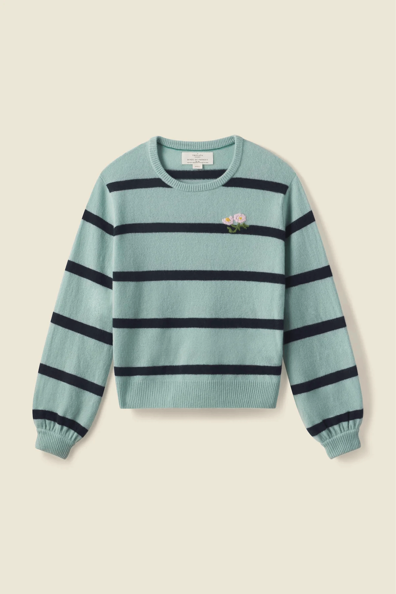 Enjoy the luxurious comfort of the Ryann Sweater from Trovata, made from 100% cashmere -- soft, lightweight, and perfect for all seasons. The green and navy stripe pattern adds a stylish flair to any ensemble. Feel confident all year round in this trendy and timeless piece.