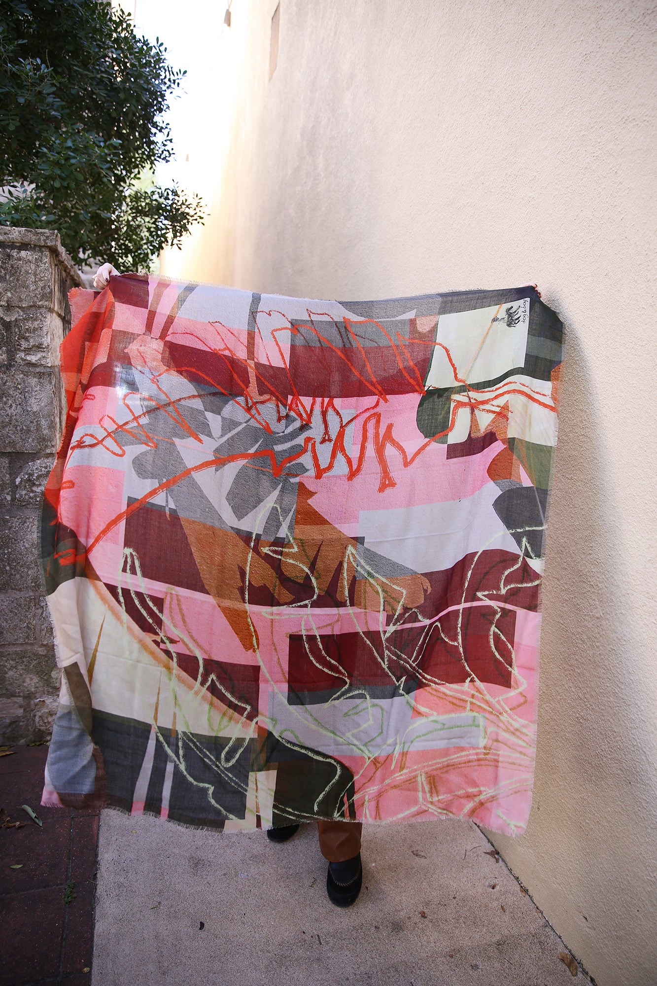 Habile Merino Wool Scarf 130cm x 130cm