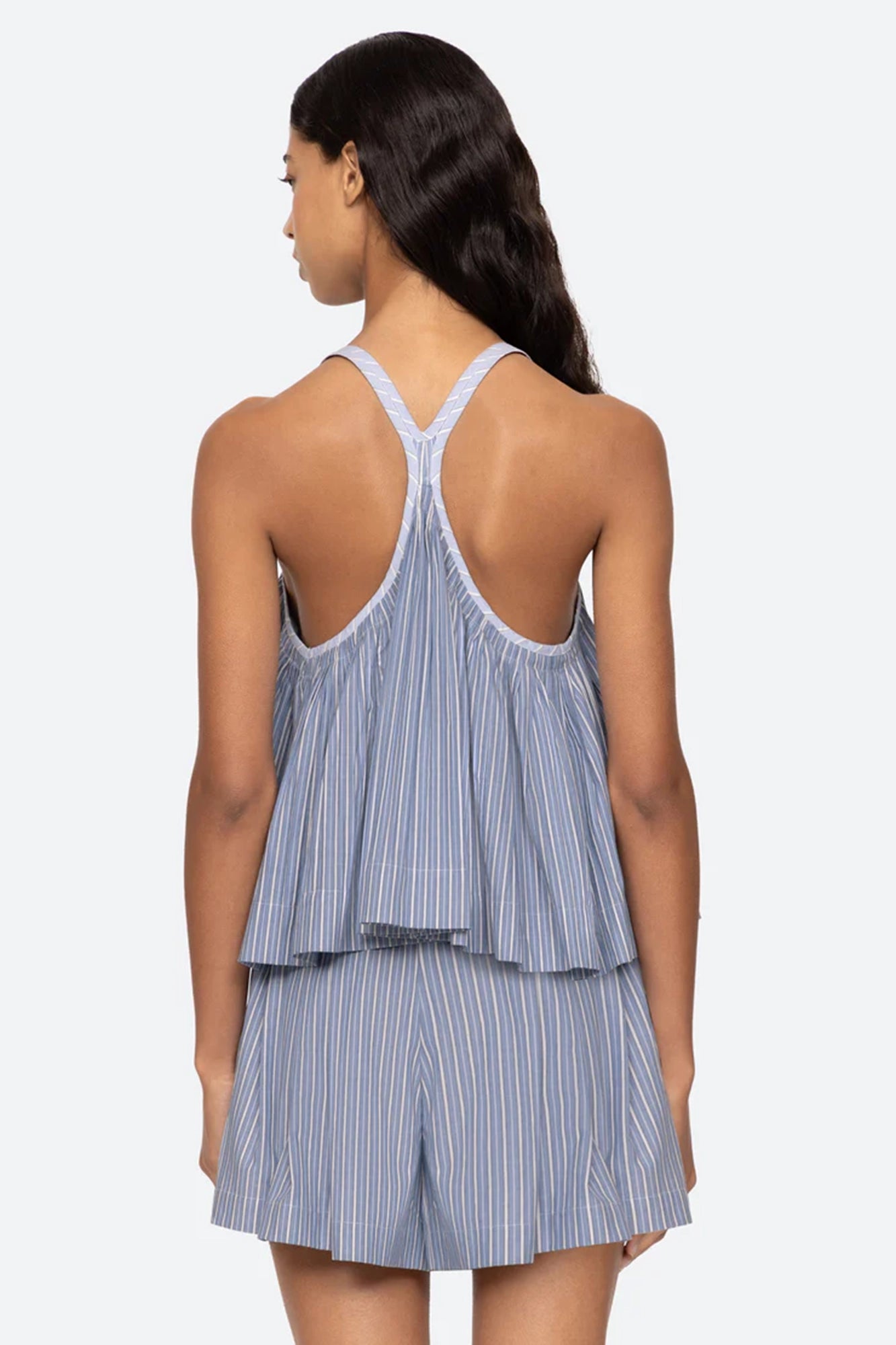 Helmi Striped Shirting Tank Top