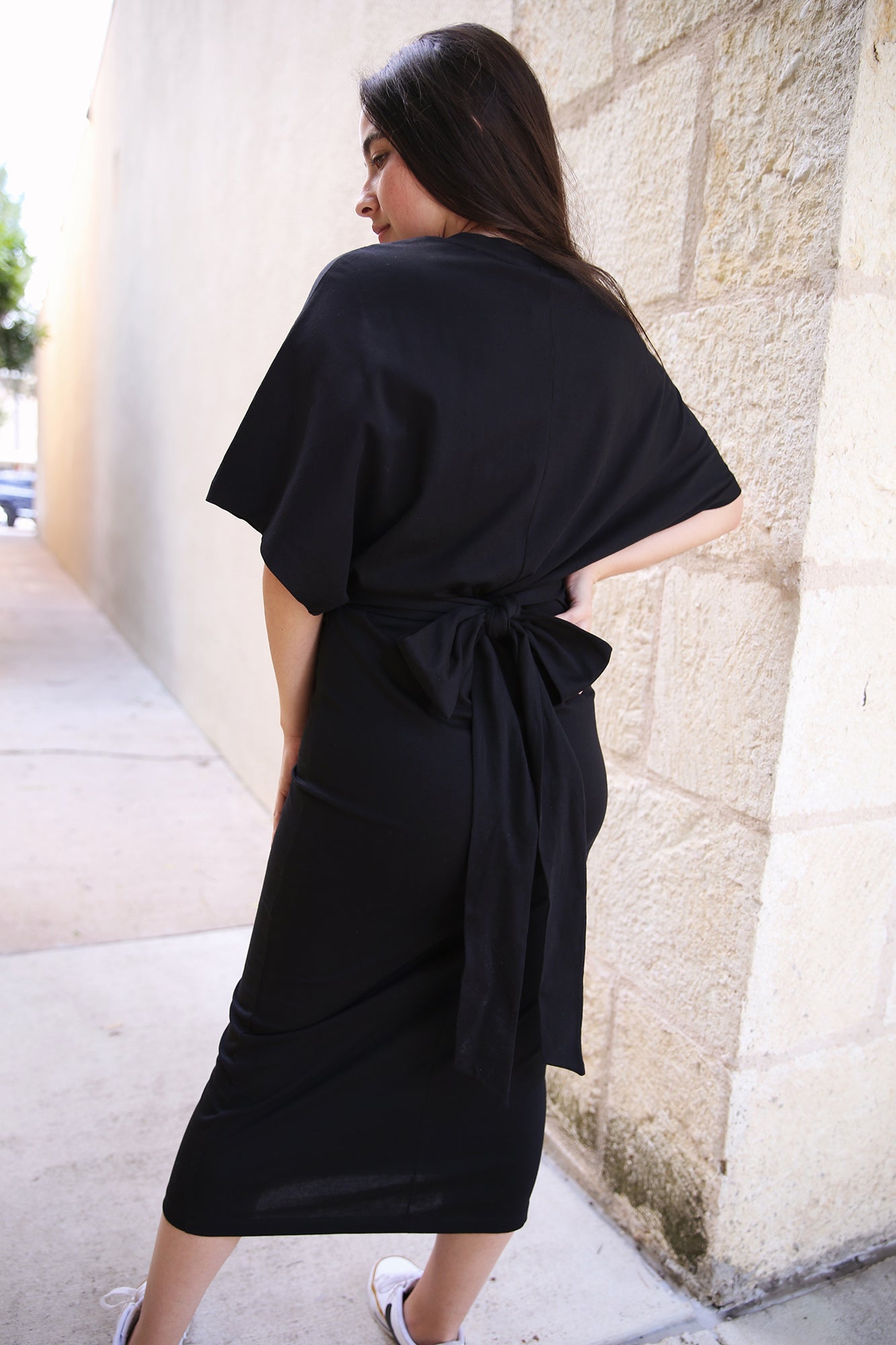 Jersey Wrap Dress Black