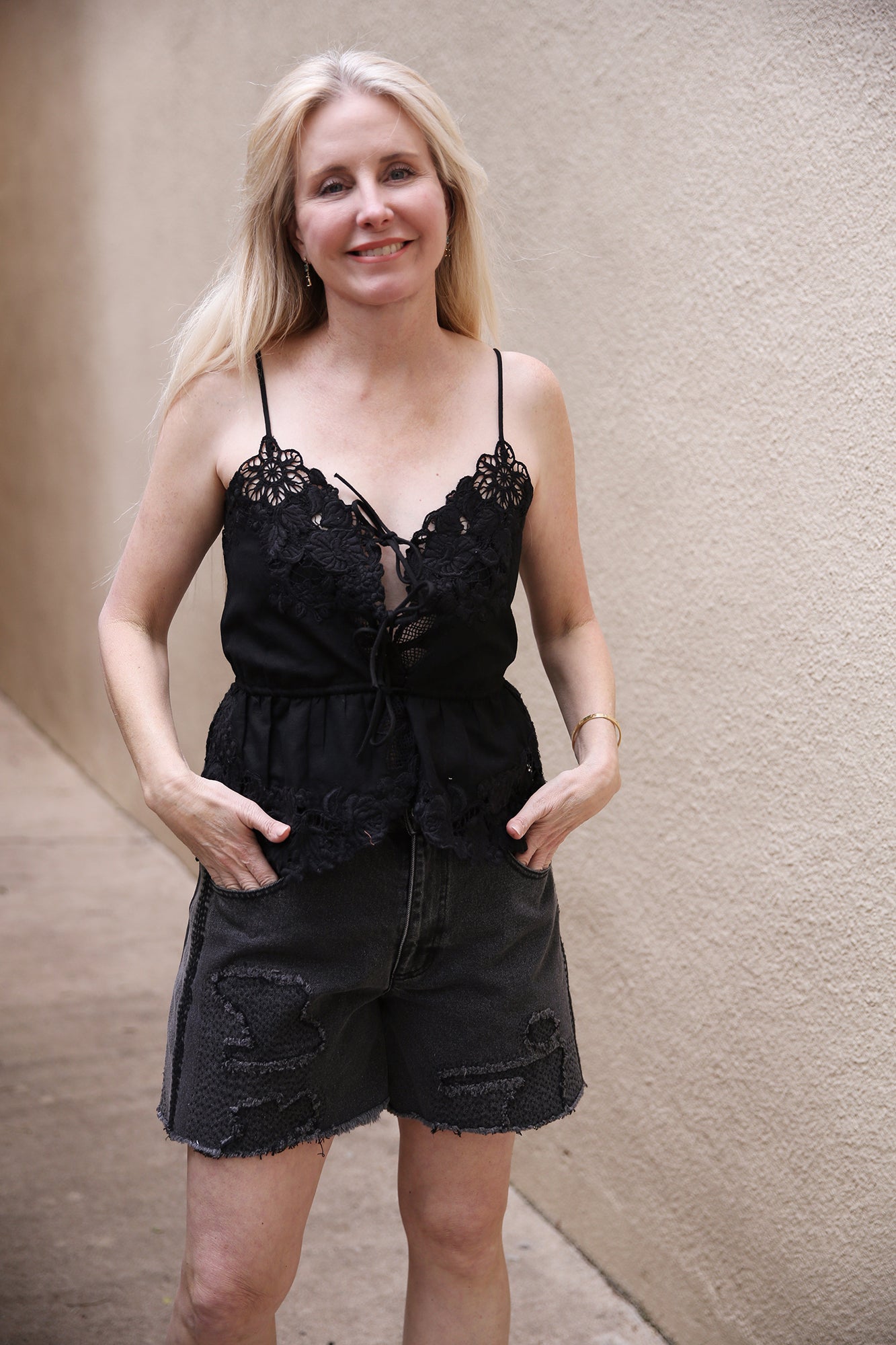 Katharine Embroidery Slip Top
