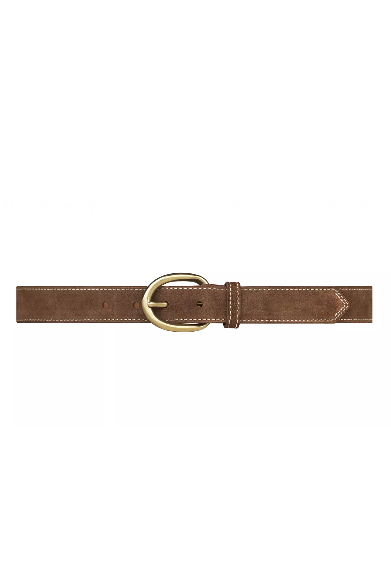 La Vaillante 30mm Belt Calf Leather Suede Leather Gold Buckle Date