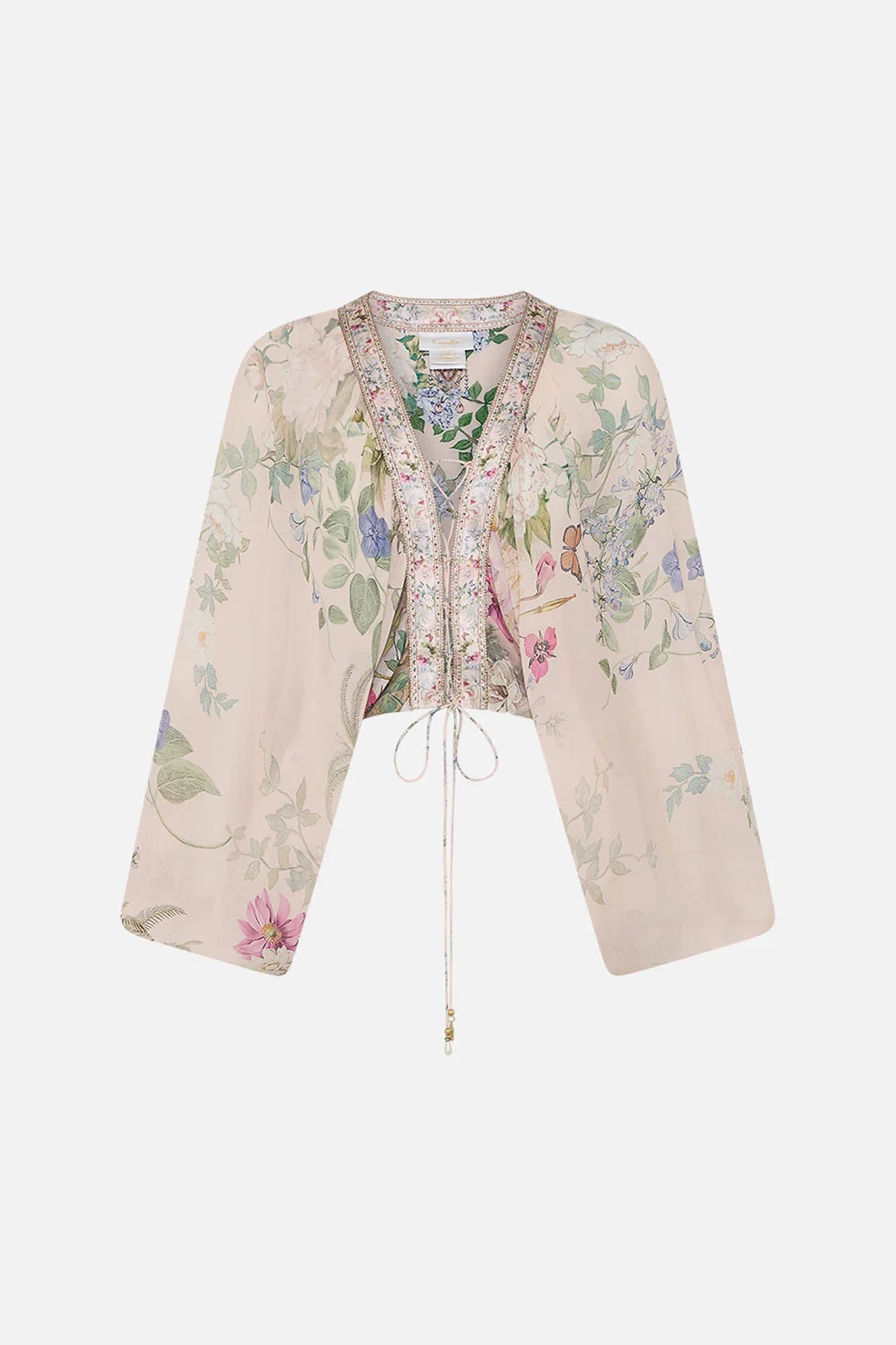 Lace Up Front Blouson Sleeve Blouse Palacio Playground