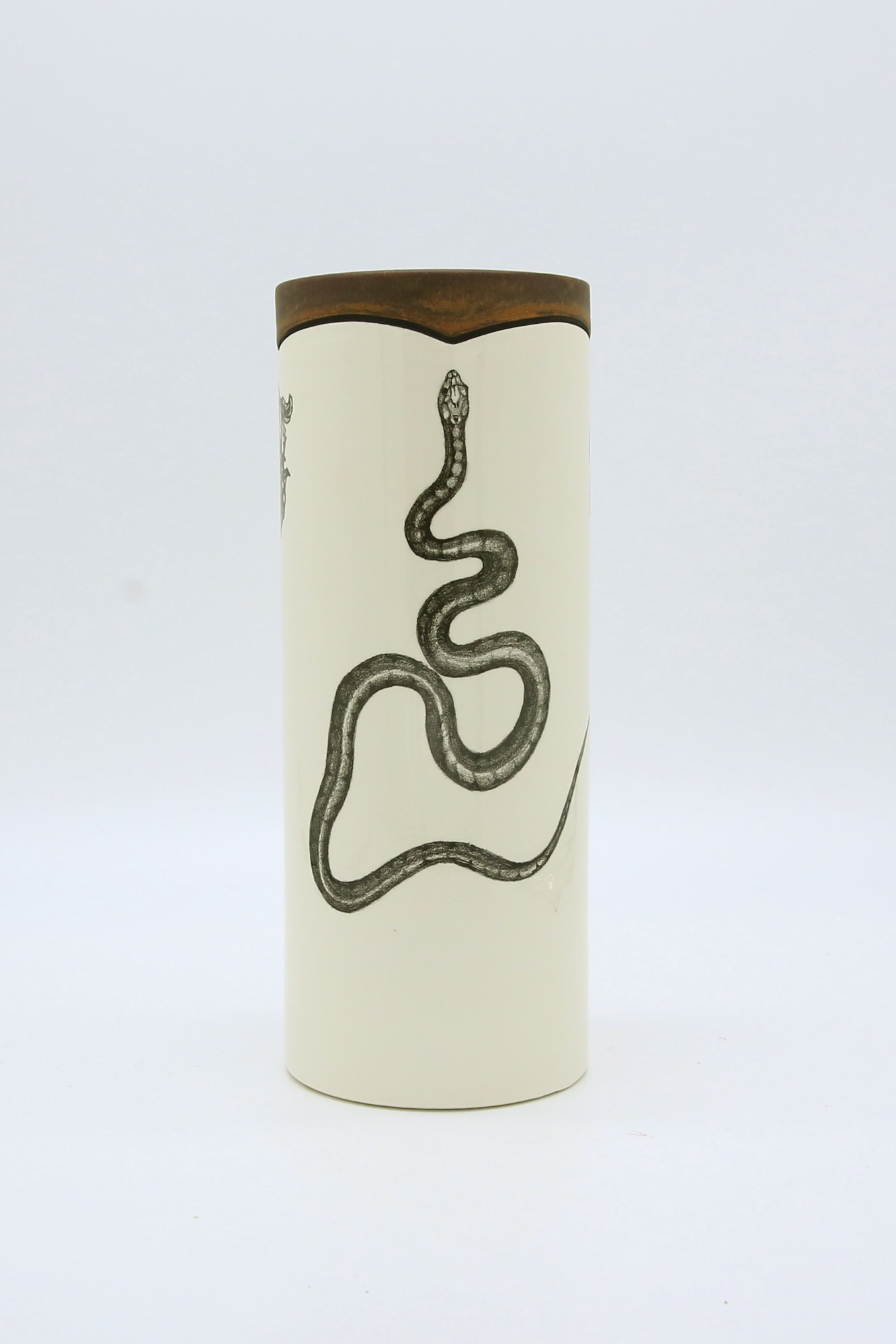 ZINDEL Small Vase Texas Rat Snake - Brown