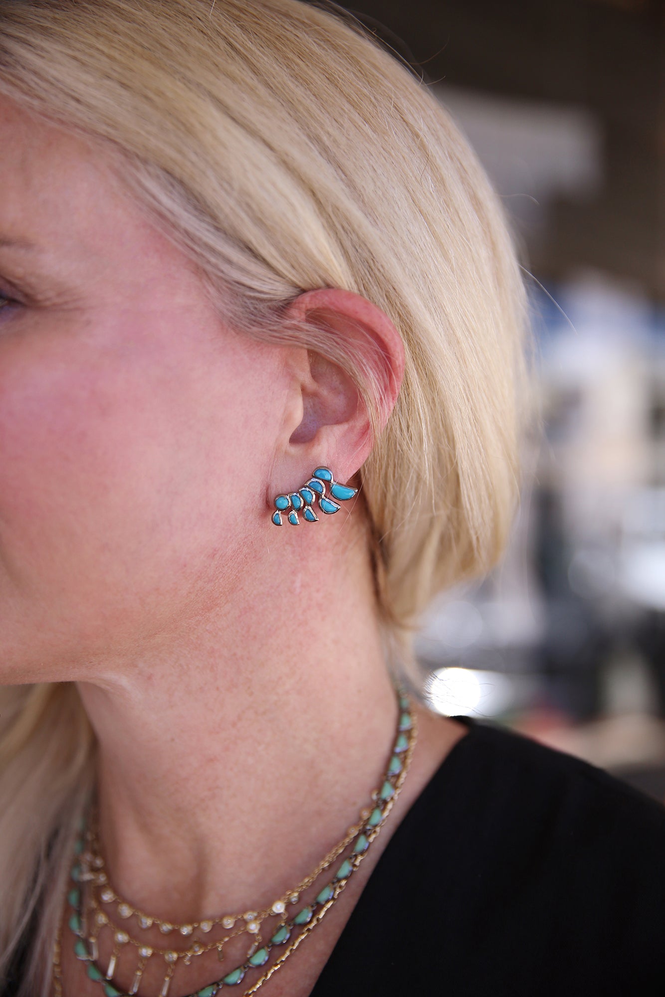 Lobster Earrings Turquoise