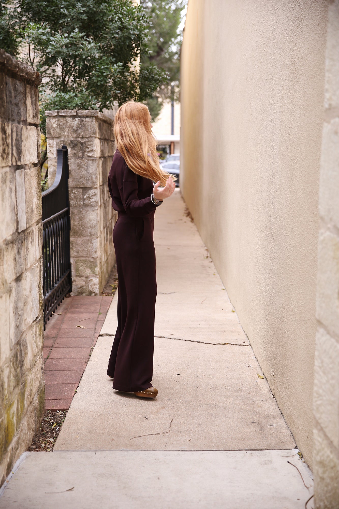 AirEssentials Long Sleeve Wide Leg Jumpsuit