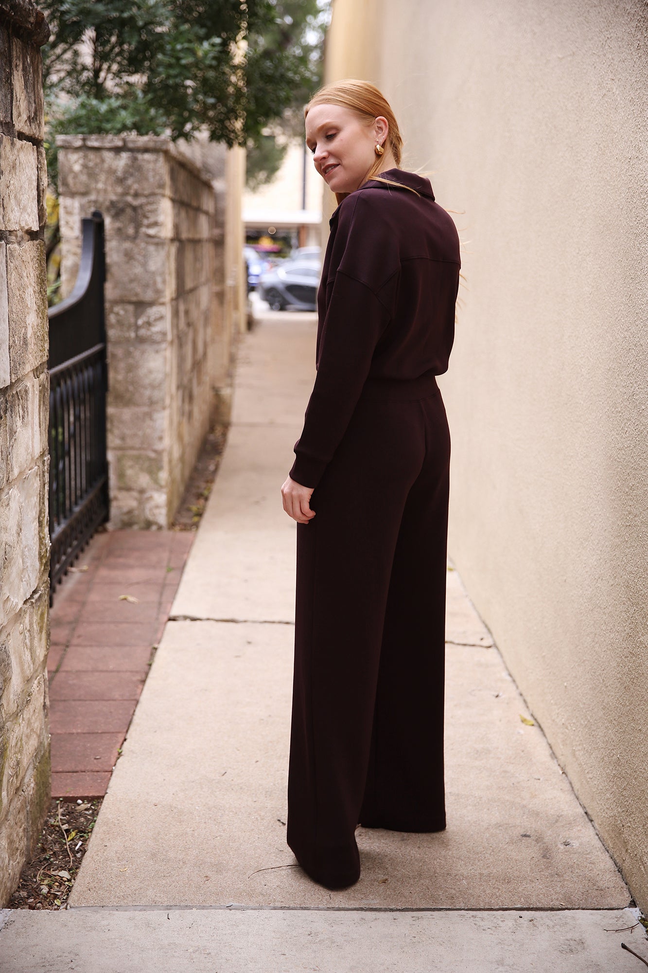 AirEssentials Long Sleeve Wide Leg Jumpsuit