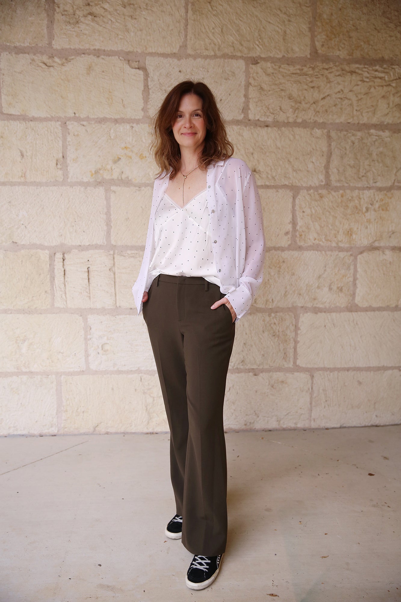 Mid-Rise Tailored Flare Pant Vine