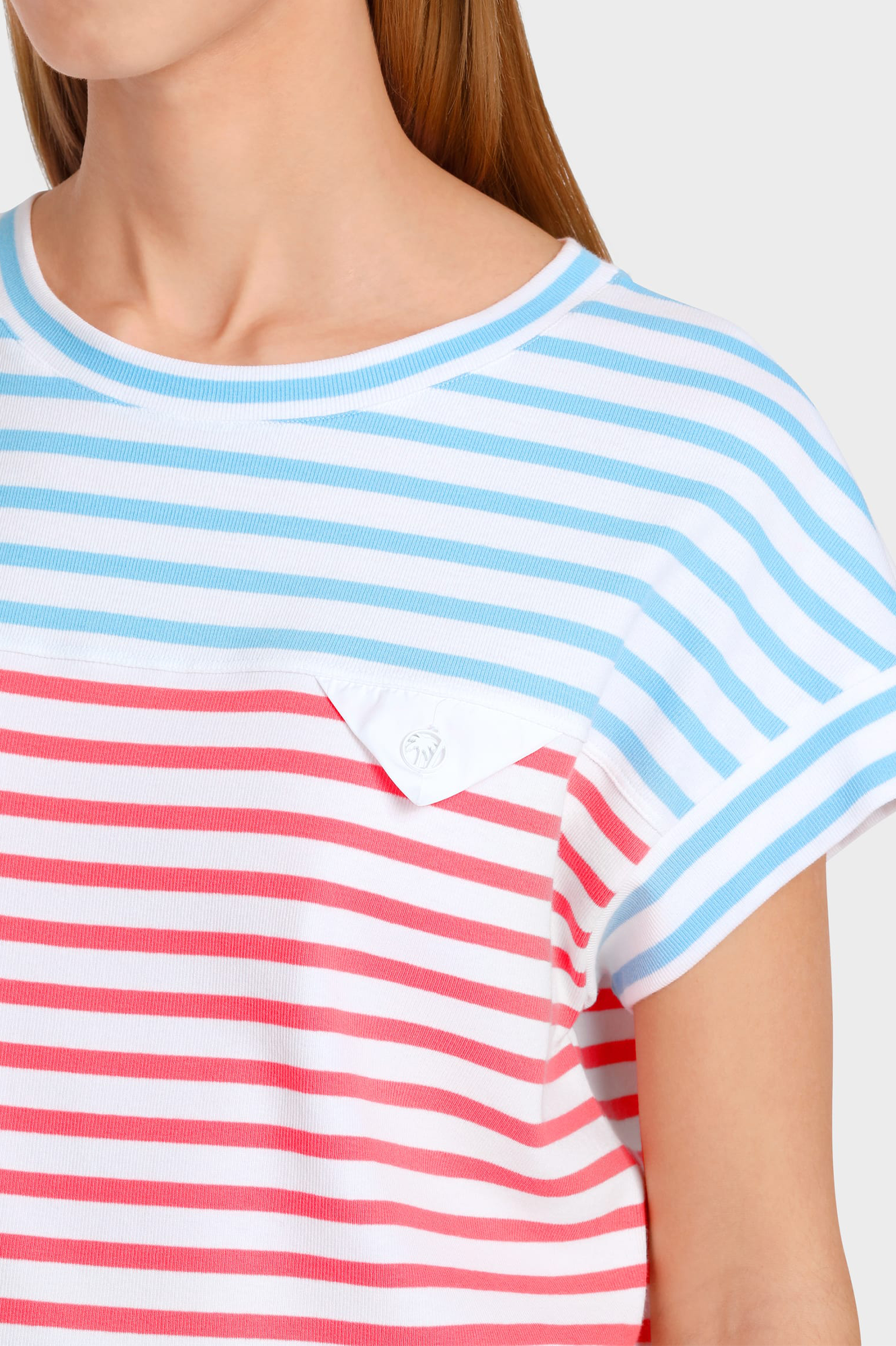 Summer Pics Striped T-Shirt Light Turquoise