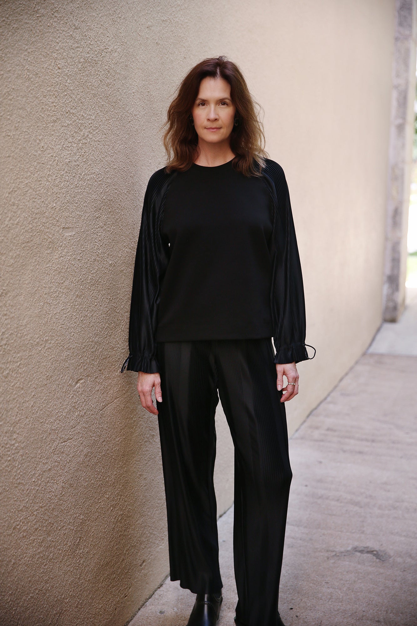 Fit For Leo Welby Pleated Trousers Black