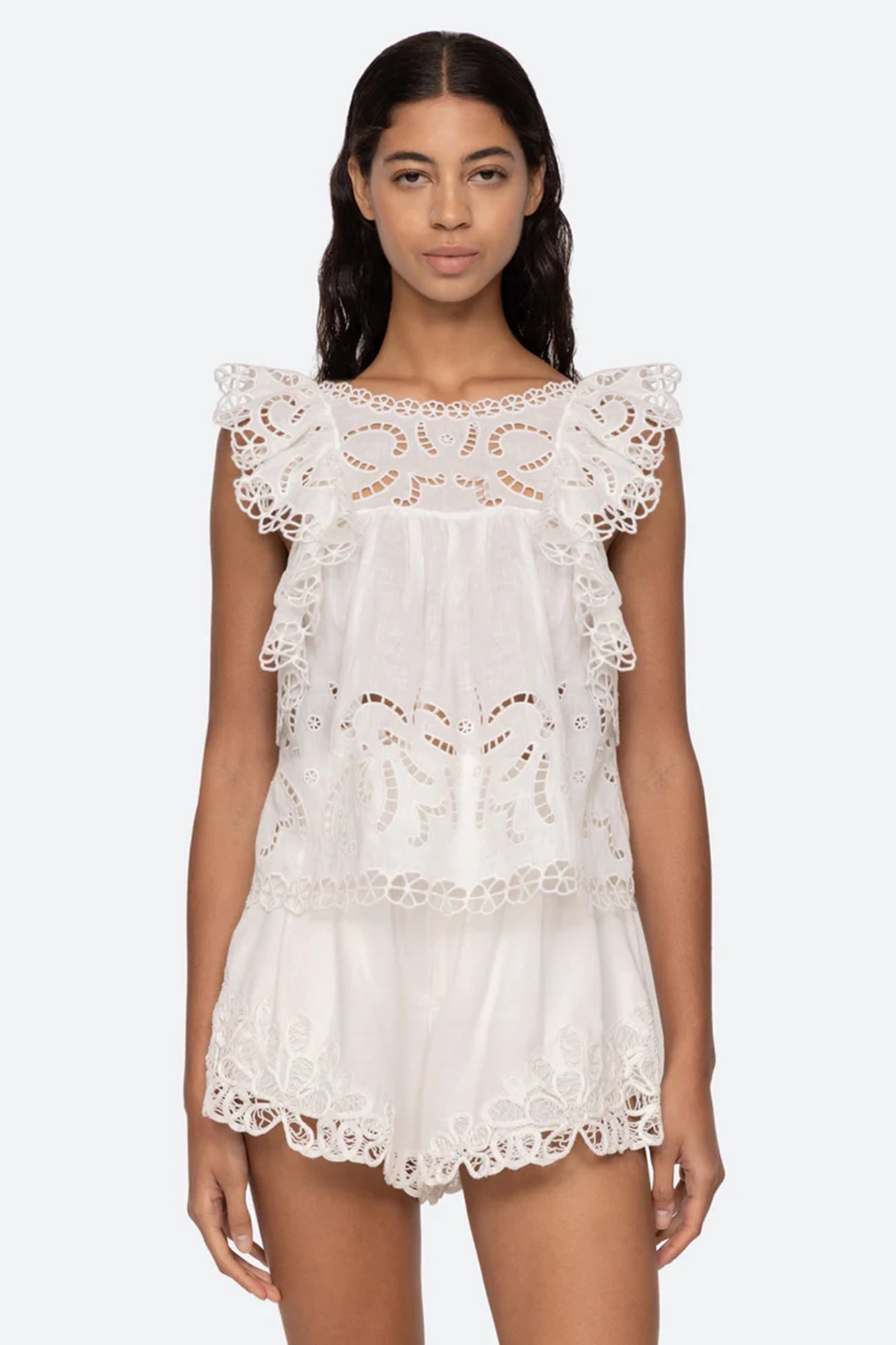 Marja Embroidery Flutter Tank