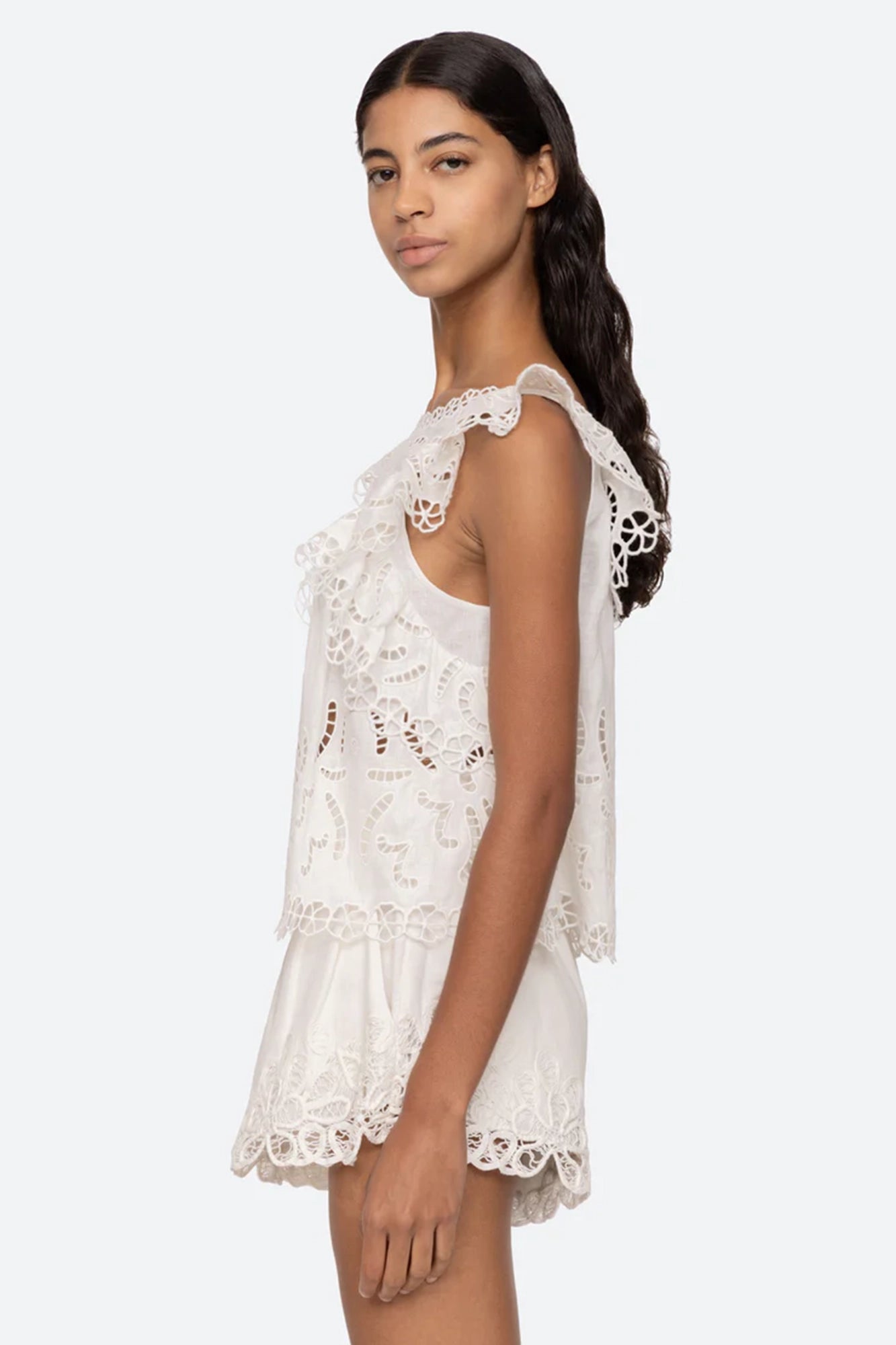 Marja Embroidery Flutter Tank