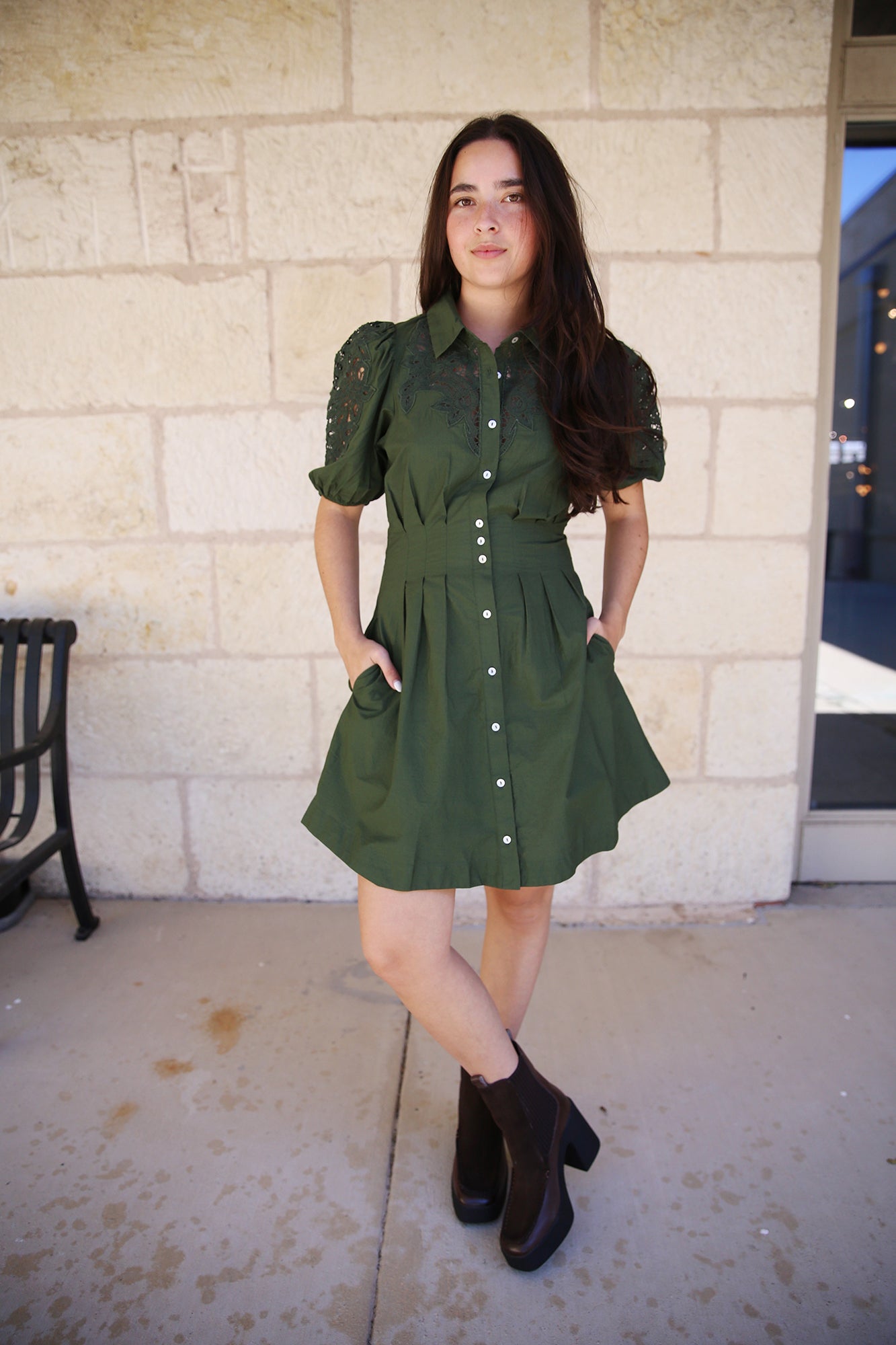 Marta Mini Dress Olive