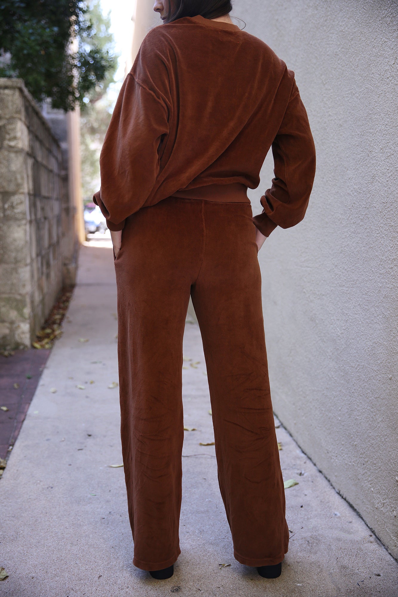 Mavis Velour Sweatpant Brown Sugar