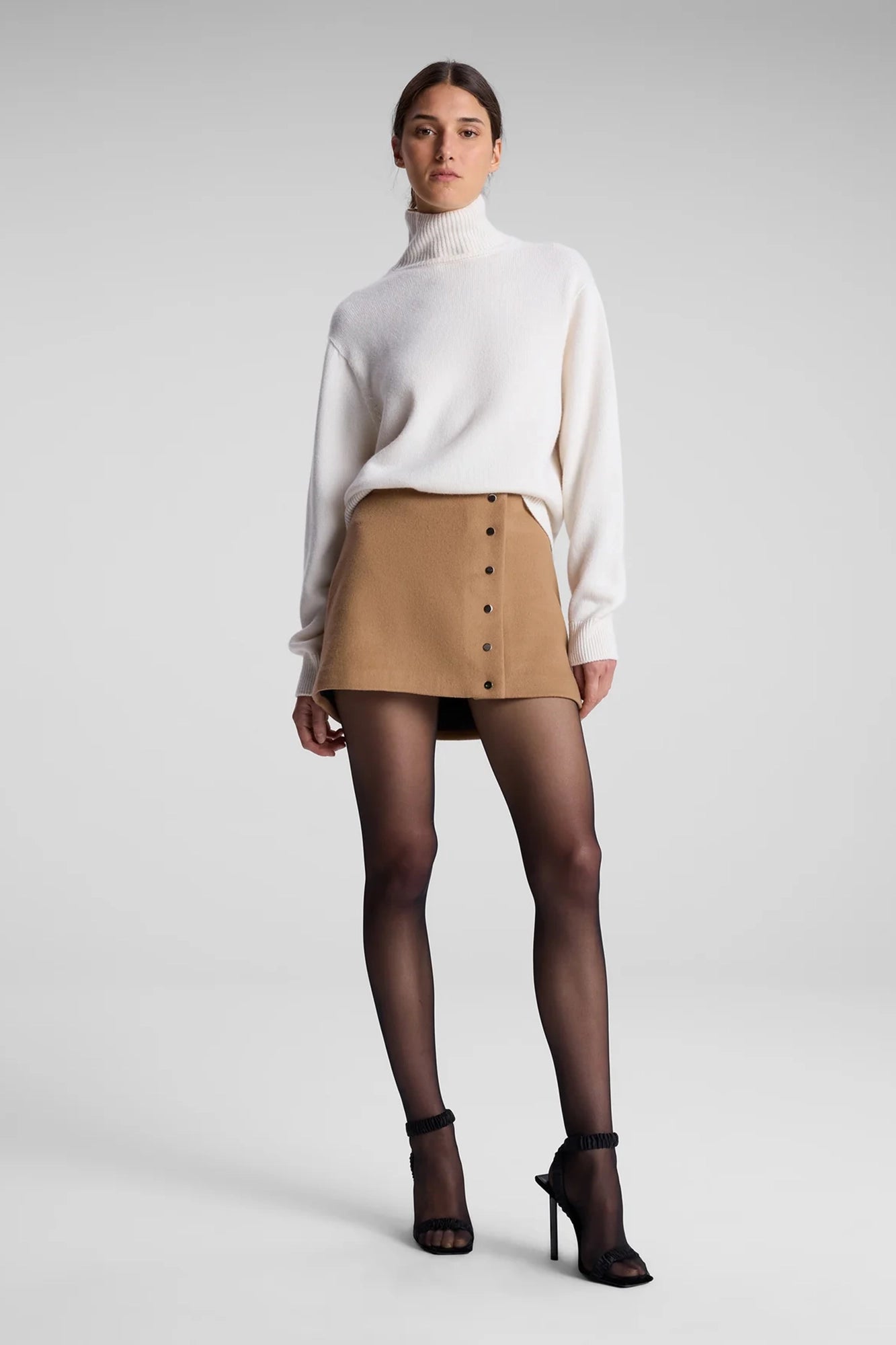 May Wool Cashmere Mini Skirt Camel