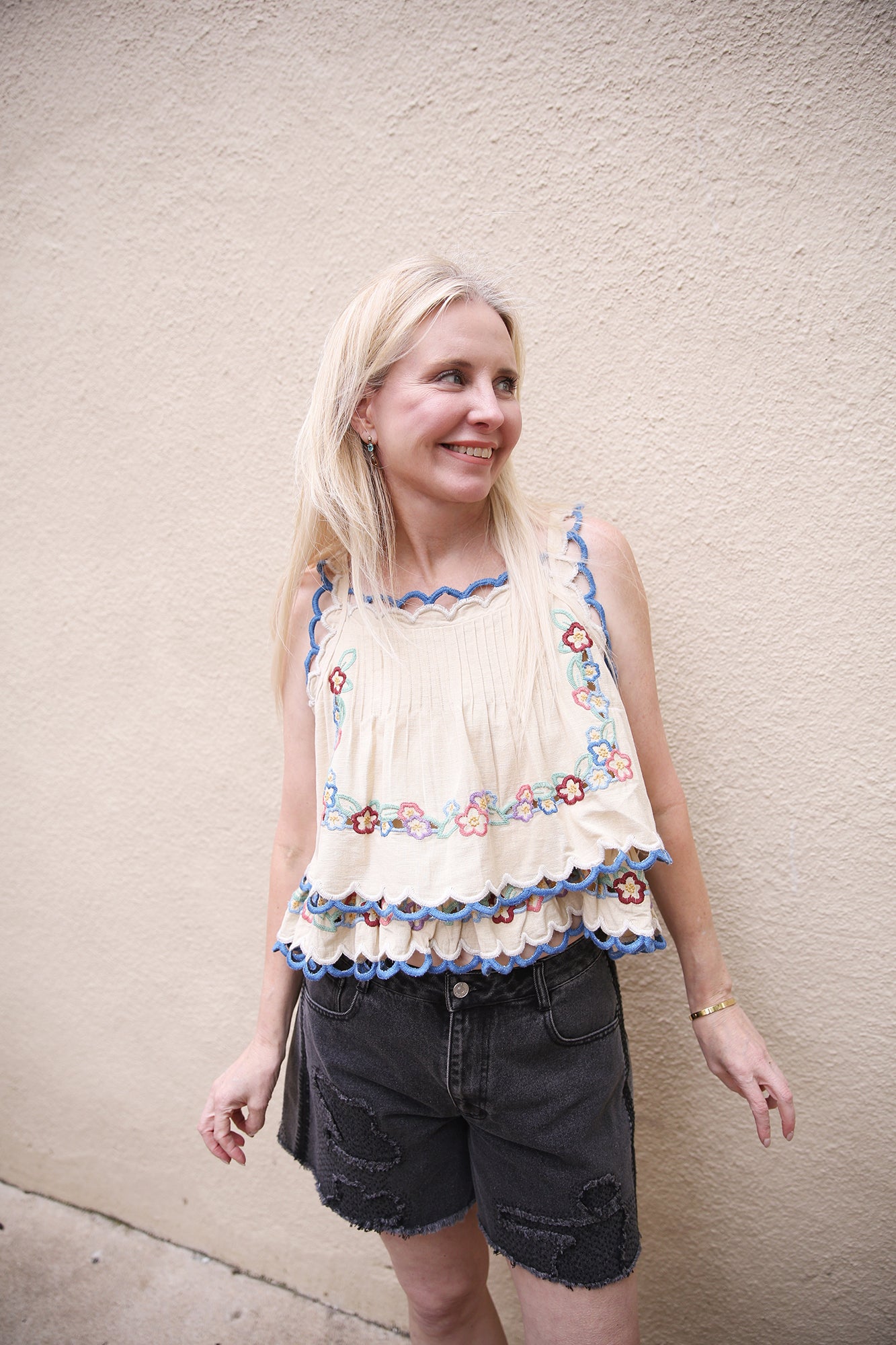Melinda Embroidery Tank Top