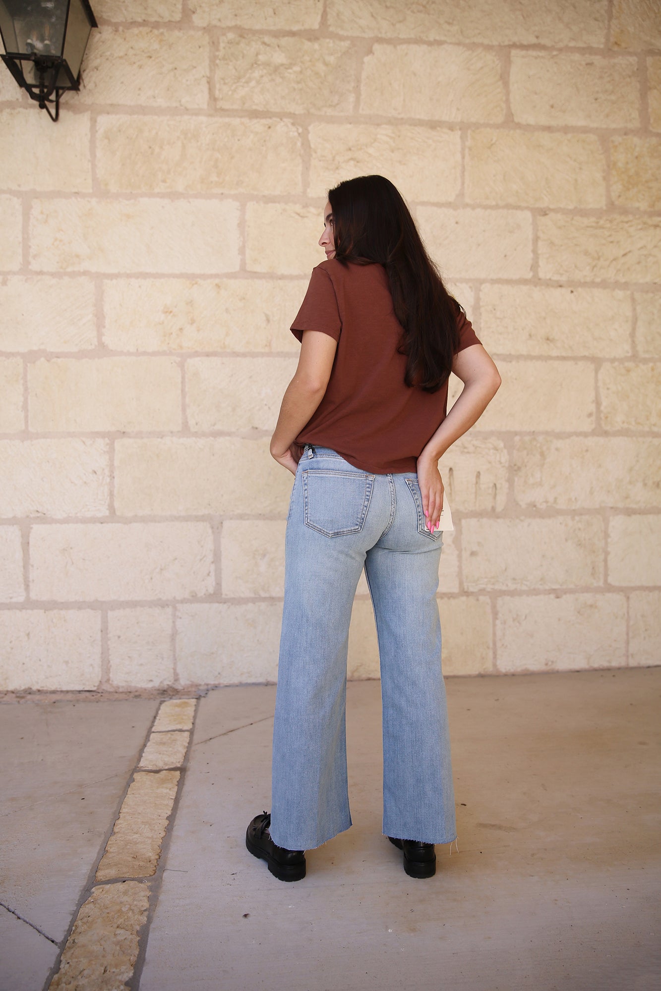 Mid Rise Wide Leg Crop Marea