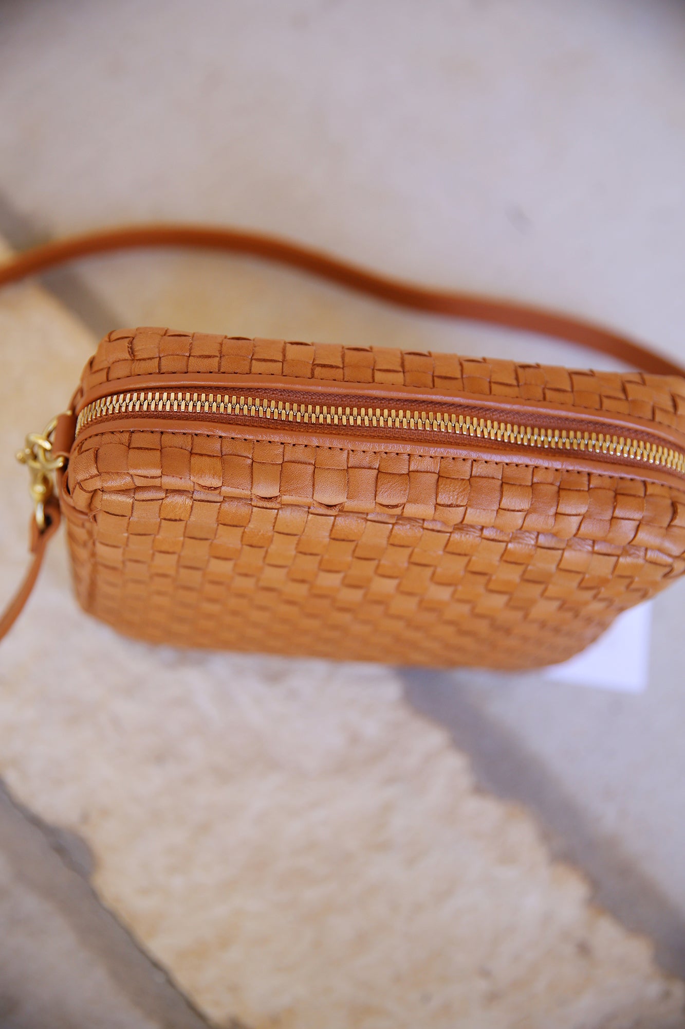 Midi Sac Natural Woven Checker