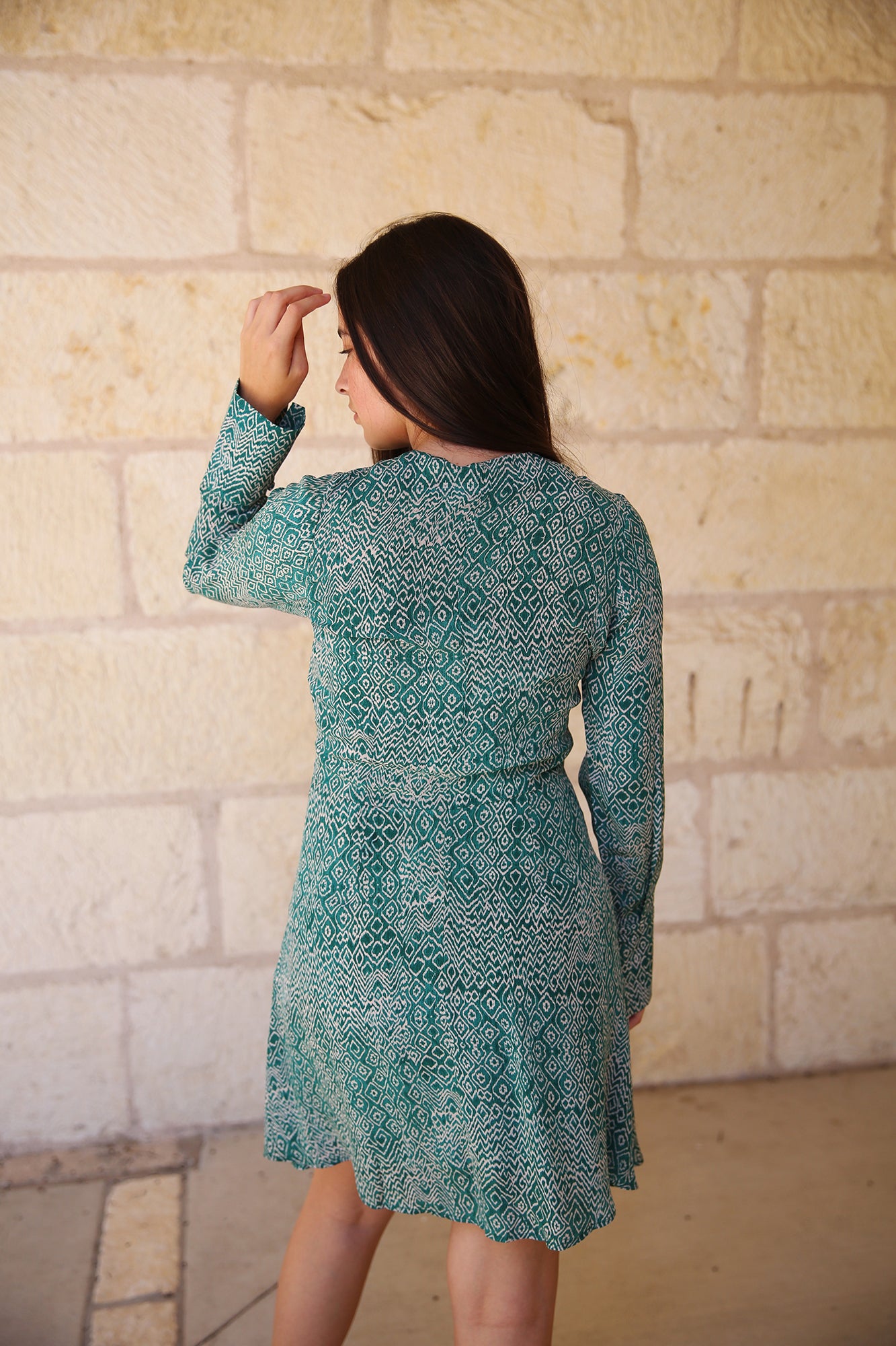 Moldes Bell Short Dress Emerald Shibory