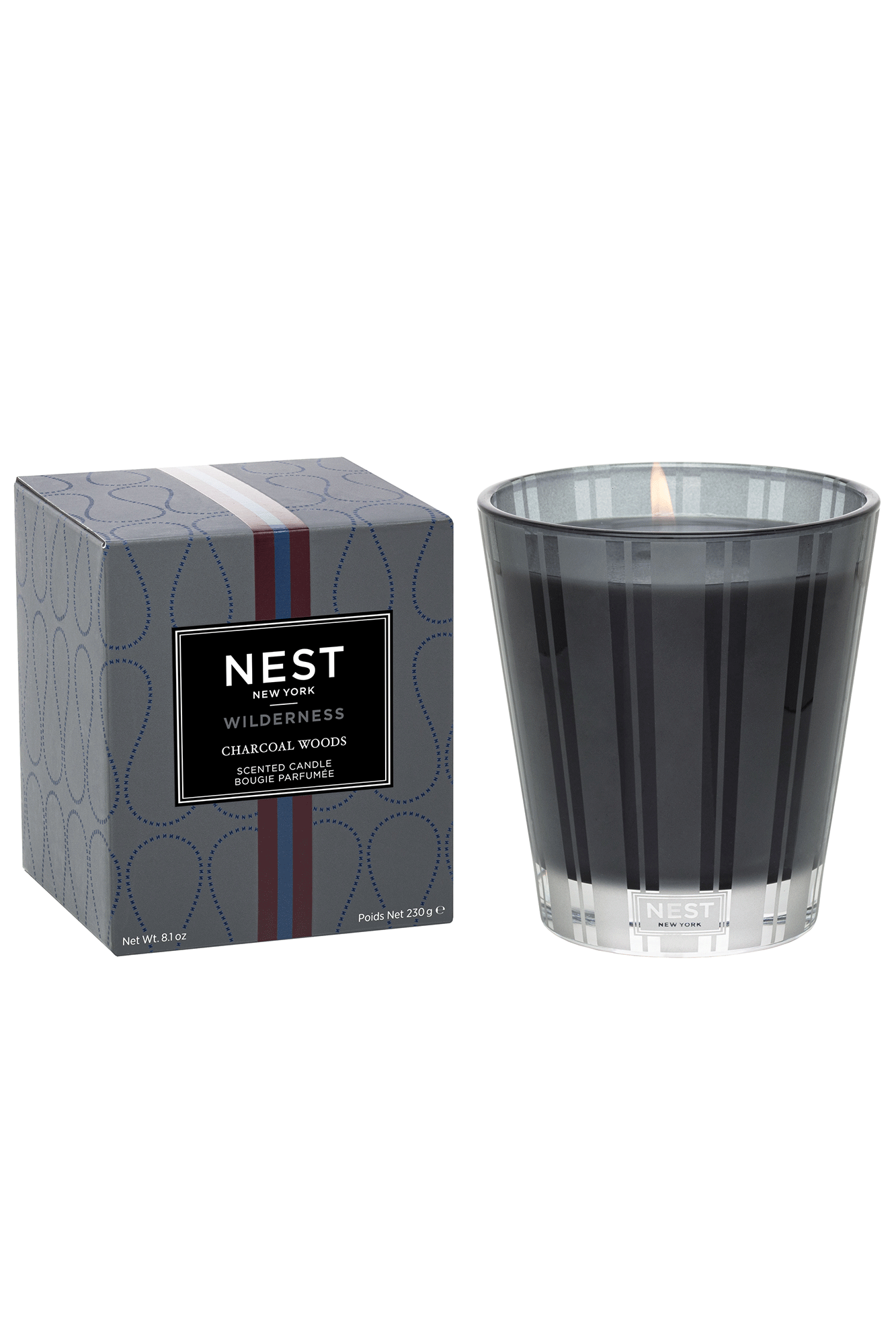 This exquisite candle from Nest is composed of heady notes of smoky labdanum, patchouli, and cedarwood, with a hint of black truffle and charred birchwood. Charcoal Woods Classic Candle adds a mysterious and inviting ambience to any home.