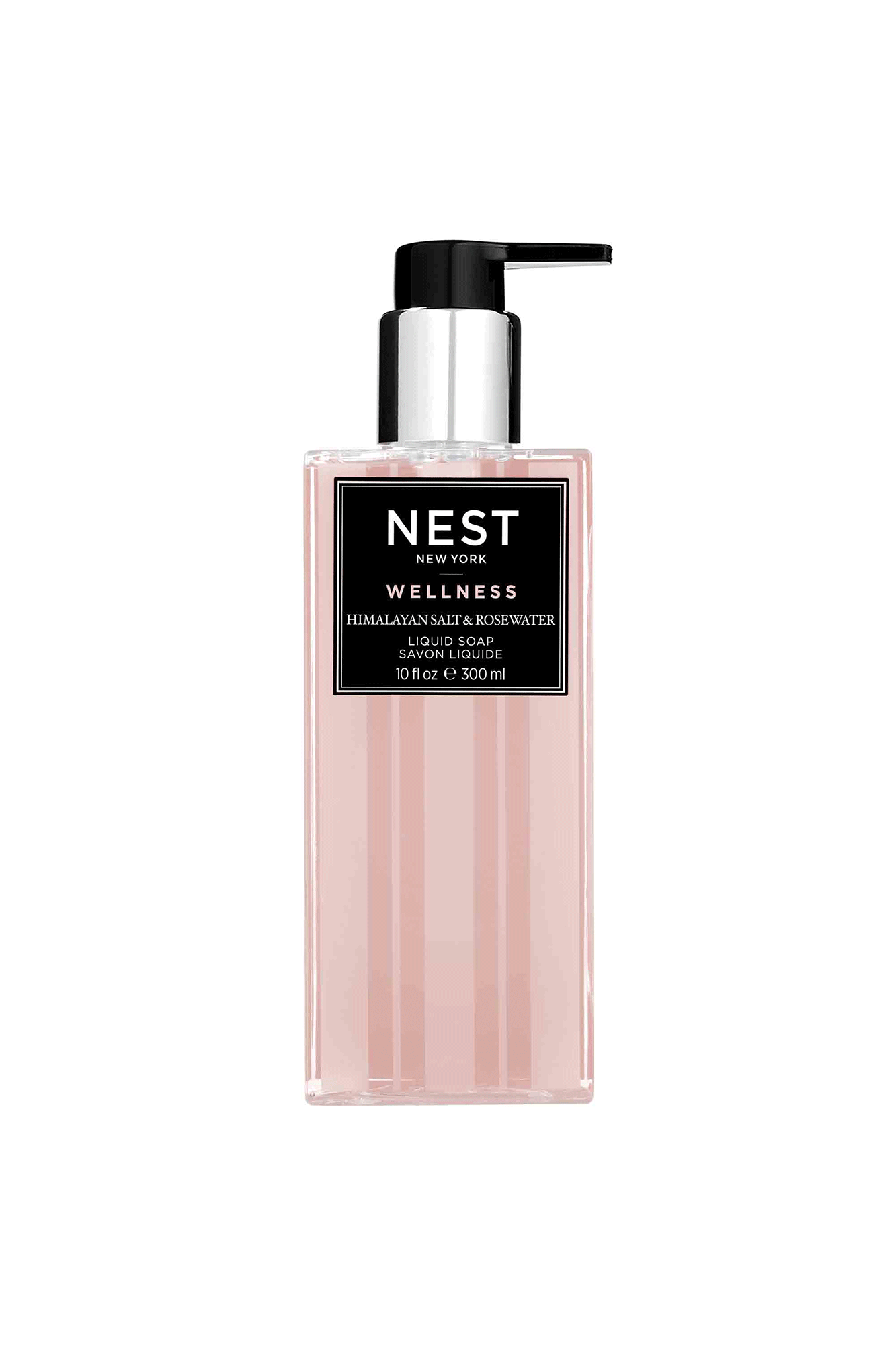 This Liquid Soap from Nest is enriched with stimulating Himalayan salt and natural rosewater to relax the mind and body. With 300 pumps per bottle, enjoy aromas of geranium, salted amber, and white woods every time you wash your hands.